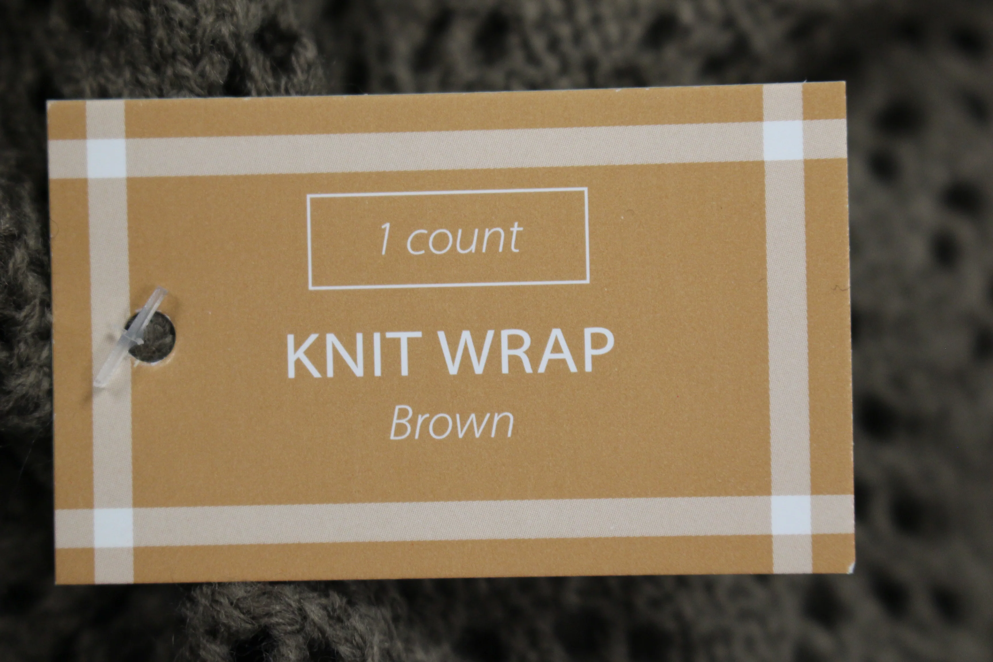 Knit Wrap - Brown - One Size - New - Image 2