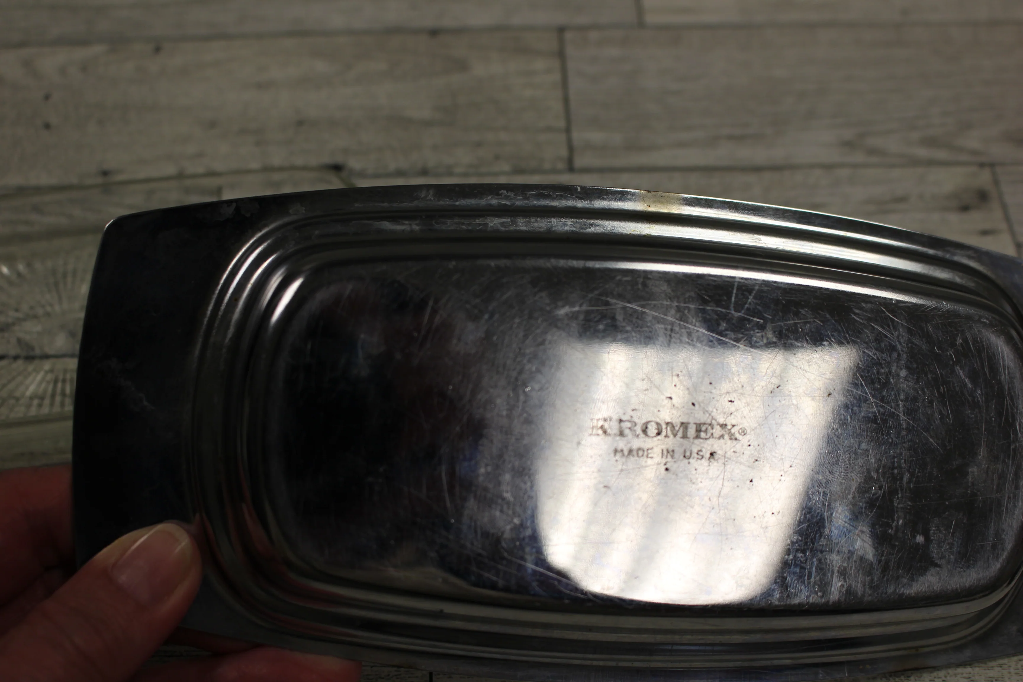 Kromex Silver Butter Plate Dish - Made in USA - Used - Image 2