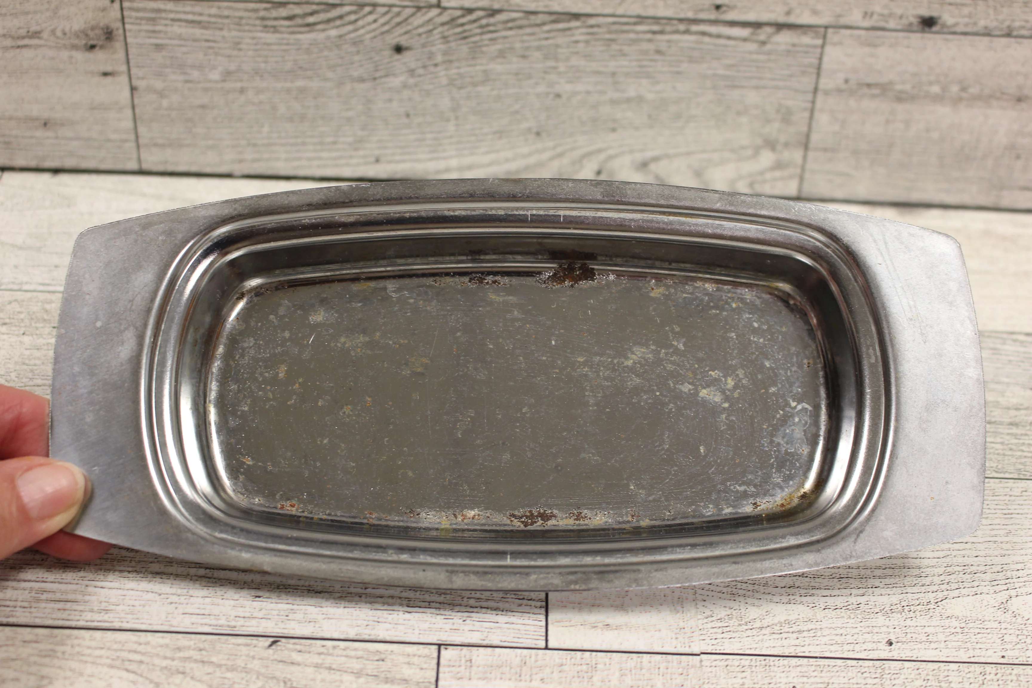 Kromex Silver Butter Plate Dish - Made in USA - Used - Image 4