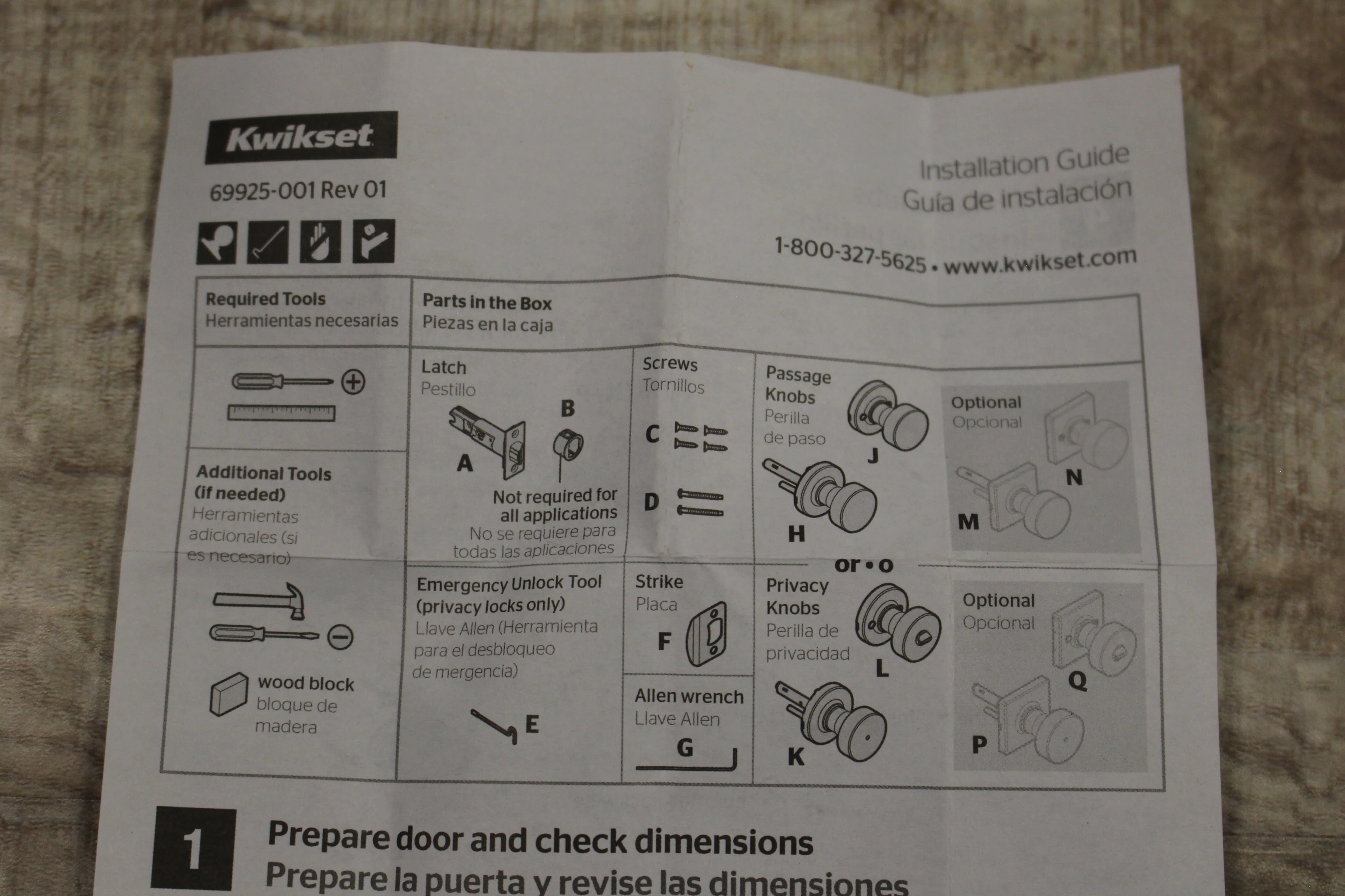 Kwikset Prismo Privacy 730PSK SQT 15 Y842653.8 Door Handle -New - Image 2
