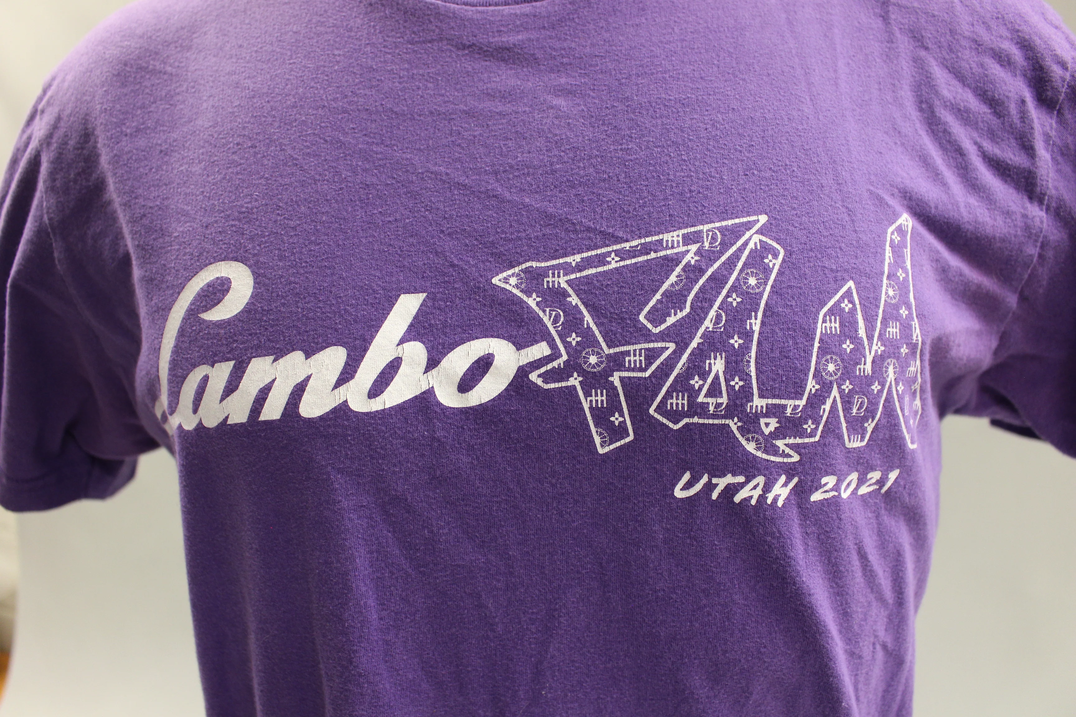 LamboFam Utah 2021 Men's Shirt Size Medium -Purple -Used - Image 2