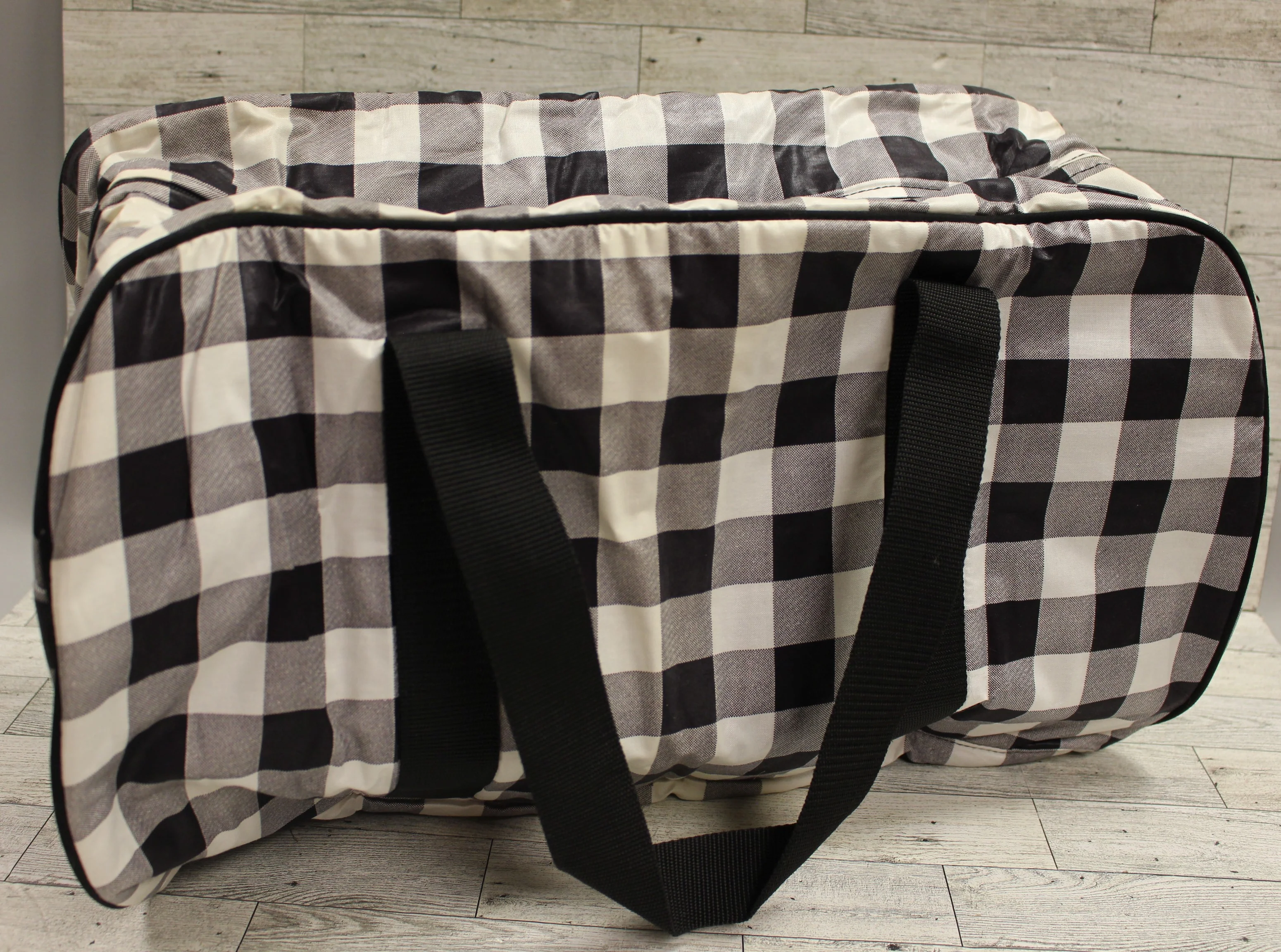 Lancome Travel Bag - Black/White Checked - Used - Image 2