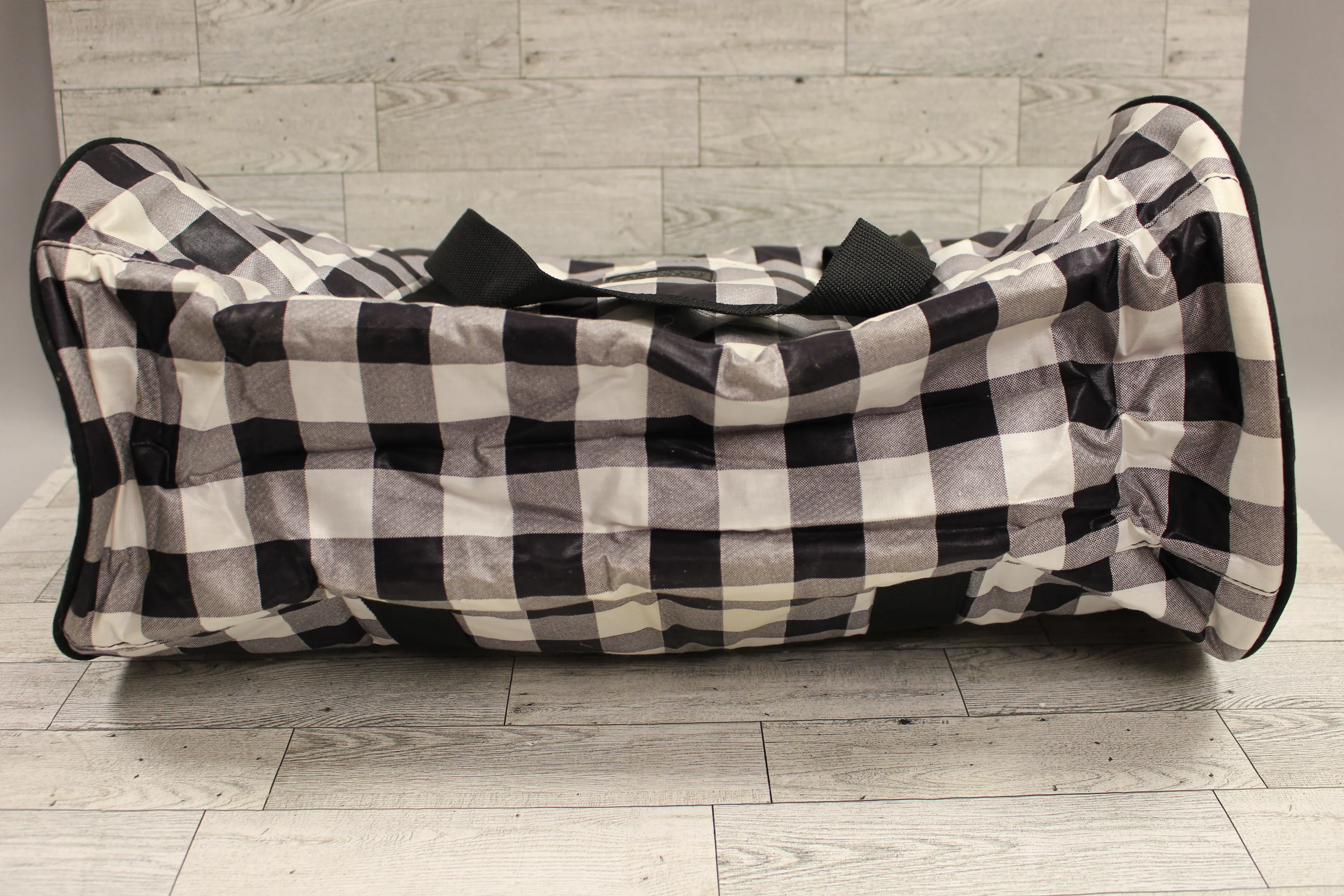 Lancome Travel Bag - Black/White Checked - Used - Image 5