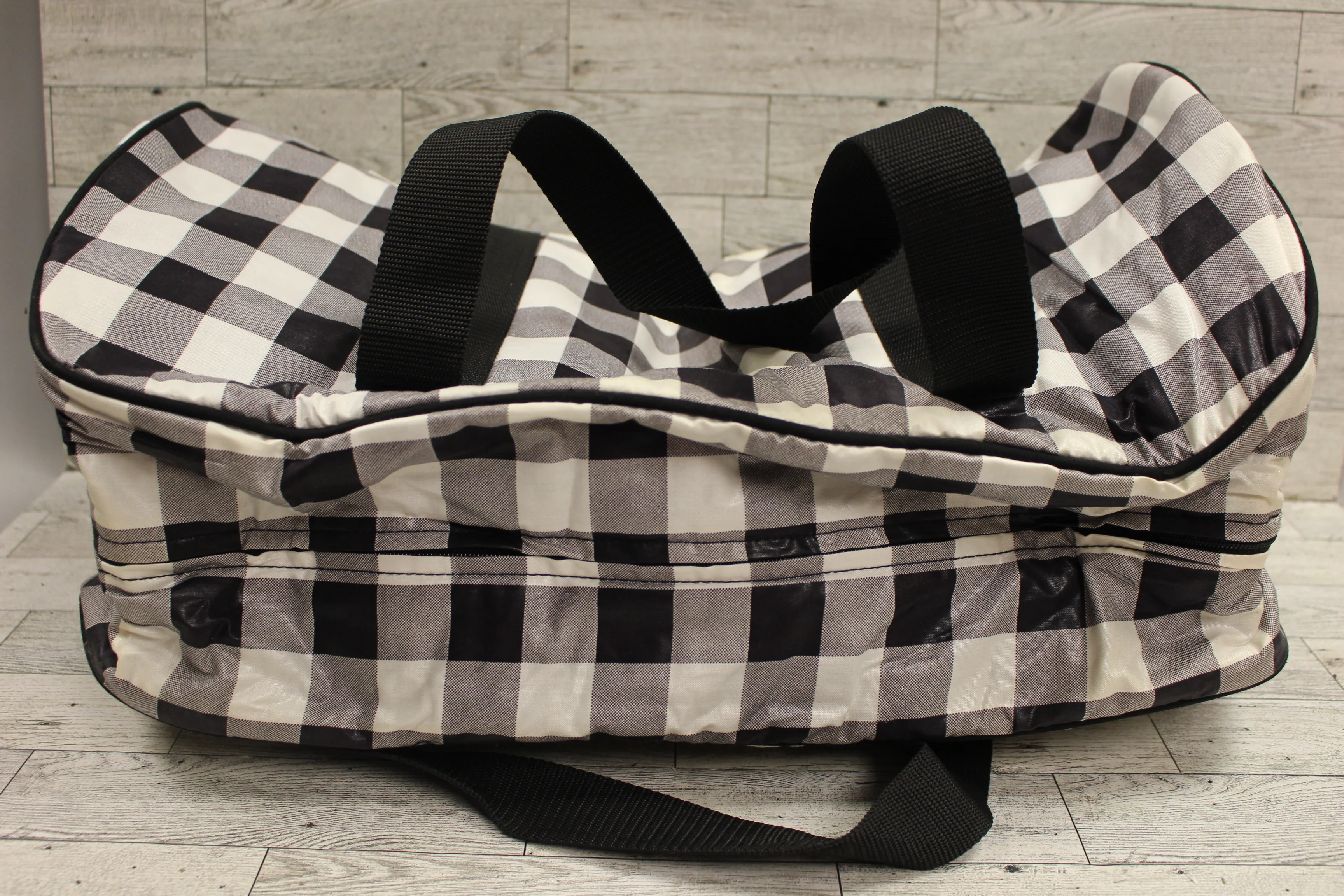 Lancome Travel Bag - Black/White Checked - Used - Image 6