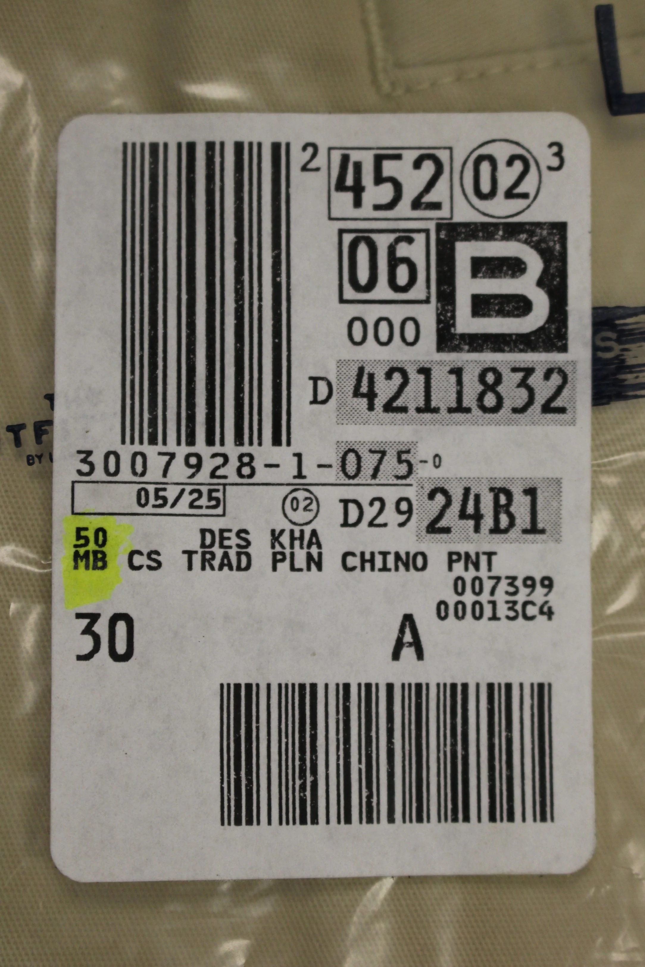 Lands' End Outfitters Men's Traditional Plain Khaki Chino Pants - Size 50MB -New - Image 5