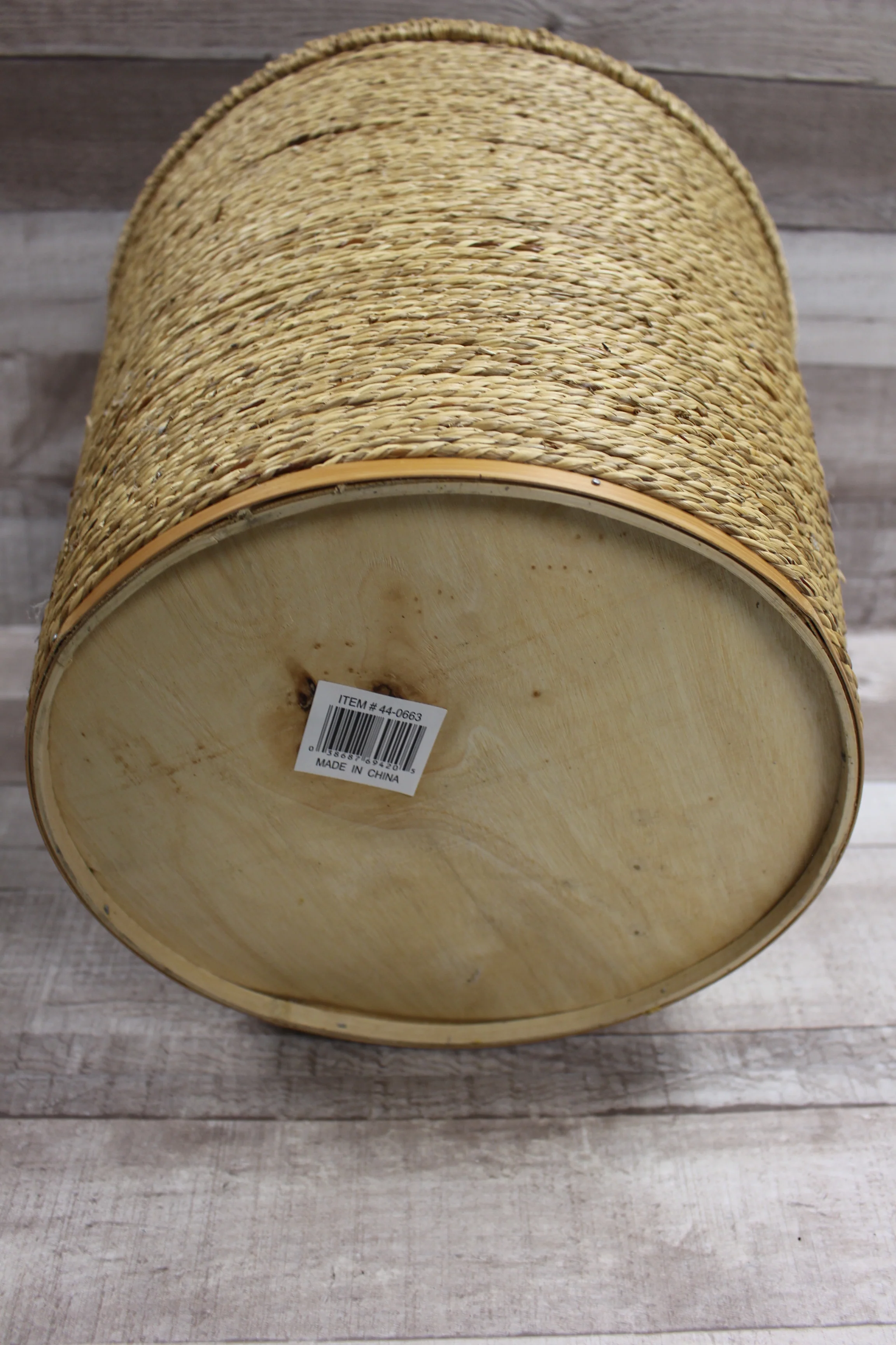 Laundry Hamper Trash Bin Décor Wooden Basket -Brown -New - Image 3