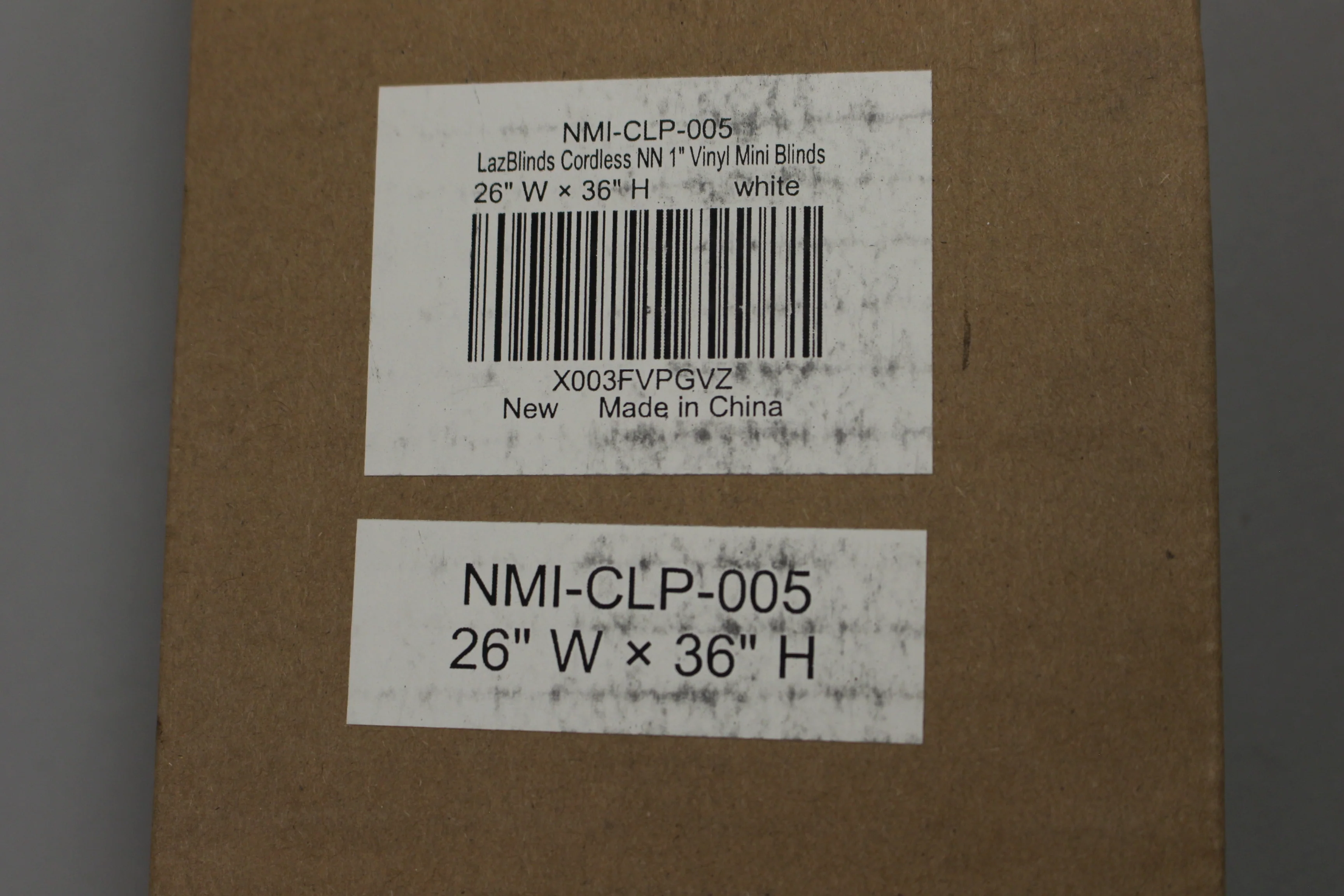LazBlinds Cordless NN 1" Vinyl Mini Blinds - 26"W x 36"H - White -New Parts Only - Image 2