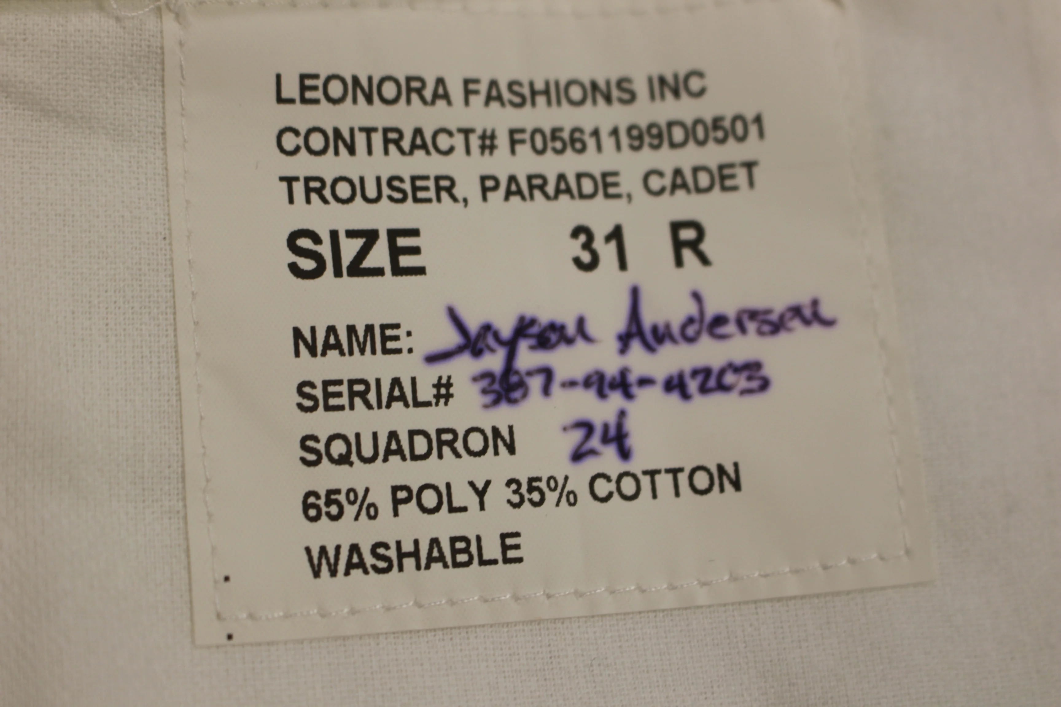 Leonora Fashions Parade Cadet Trouser - White - Size: 31R - Used - Image 4