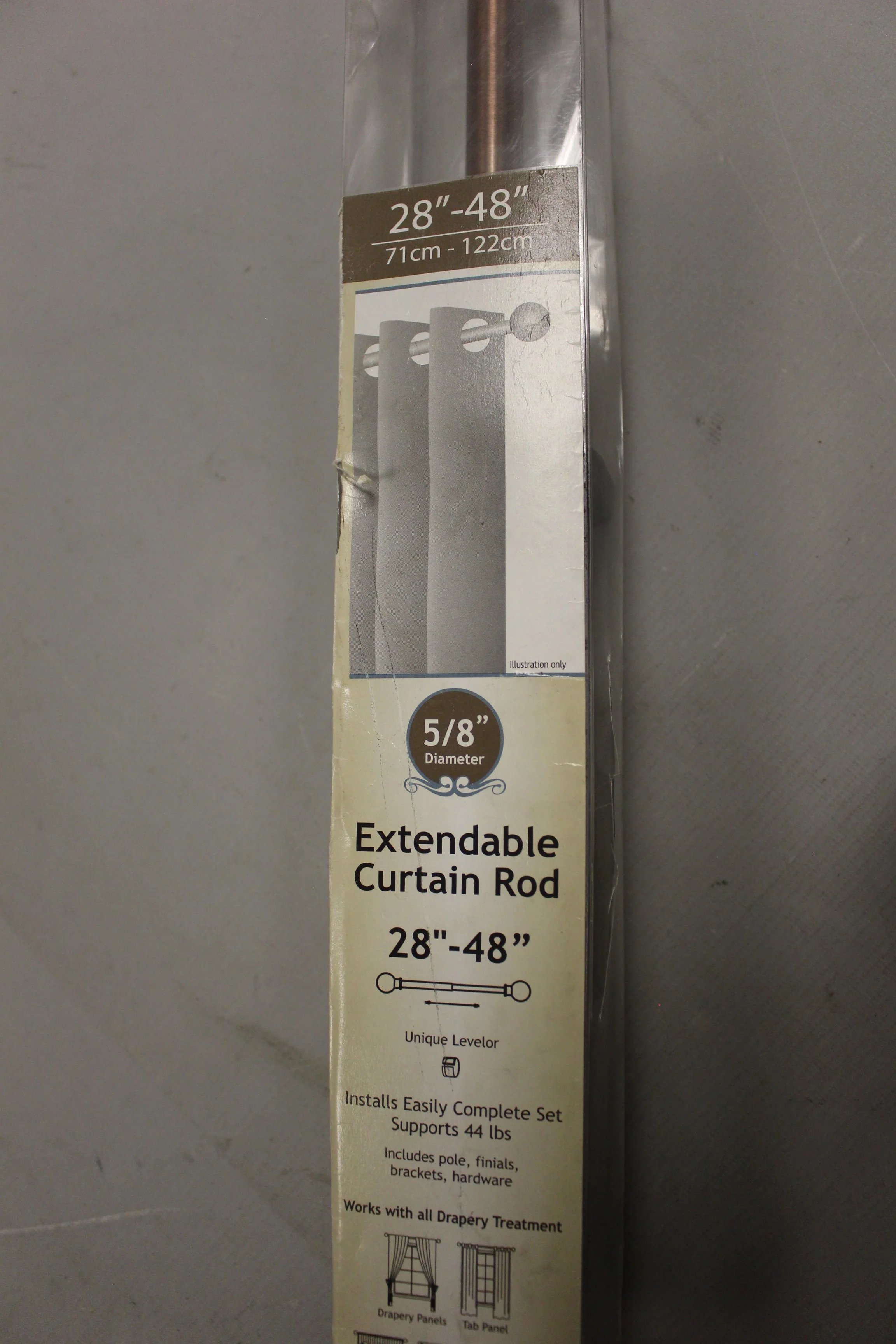 Levelor Extendable Curtain Rod - 28" - 48" - Bronze/Copper - Square End - New - Image 2