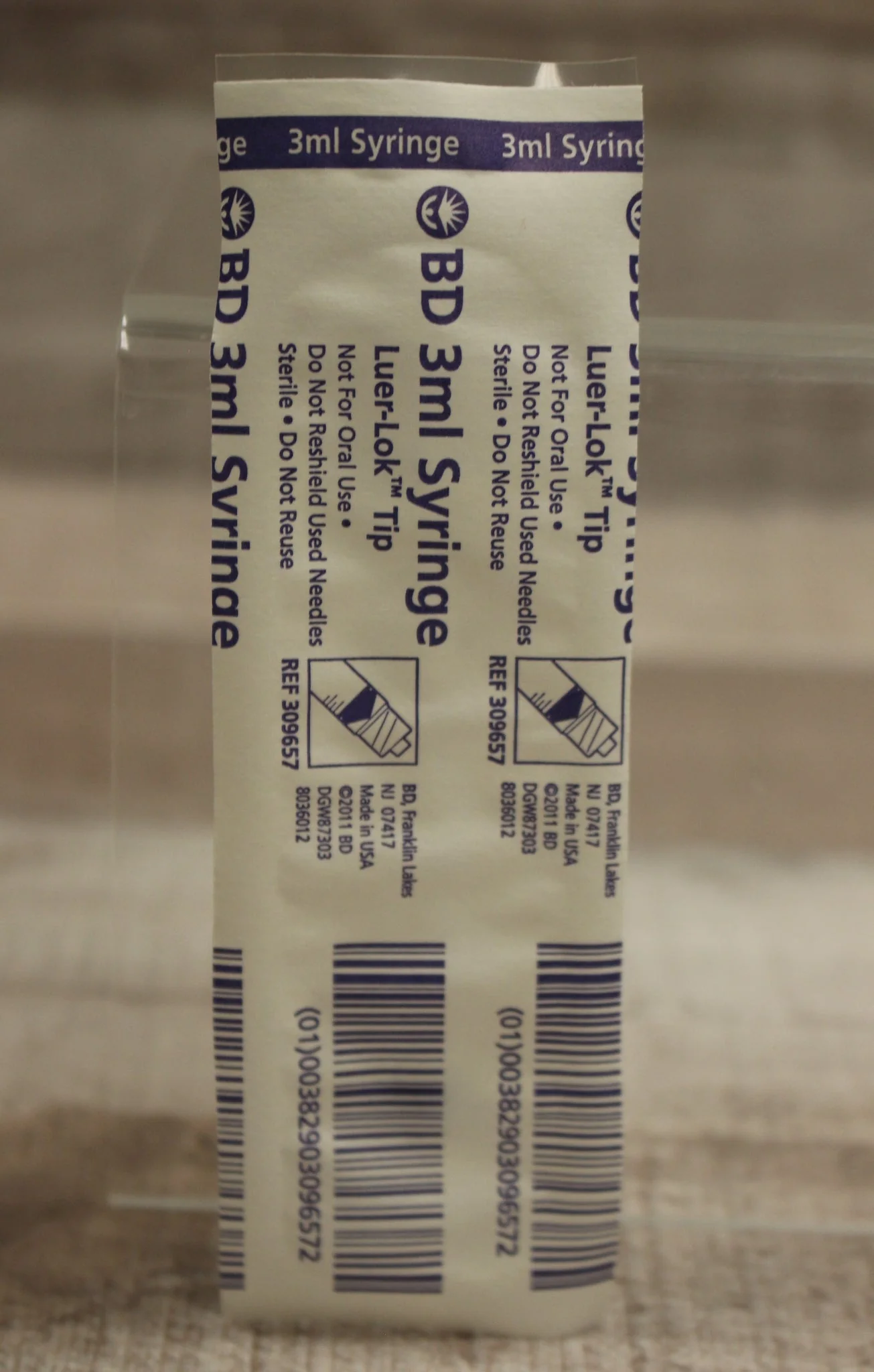 Lot of 5 BD 3ml Syringes Luer-Lok Tip - 309657 - New - Image 2