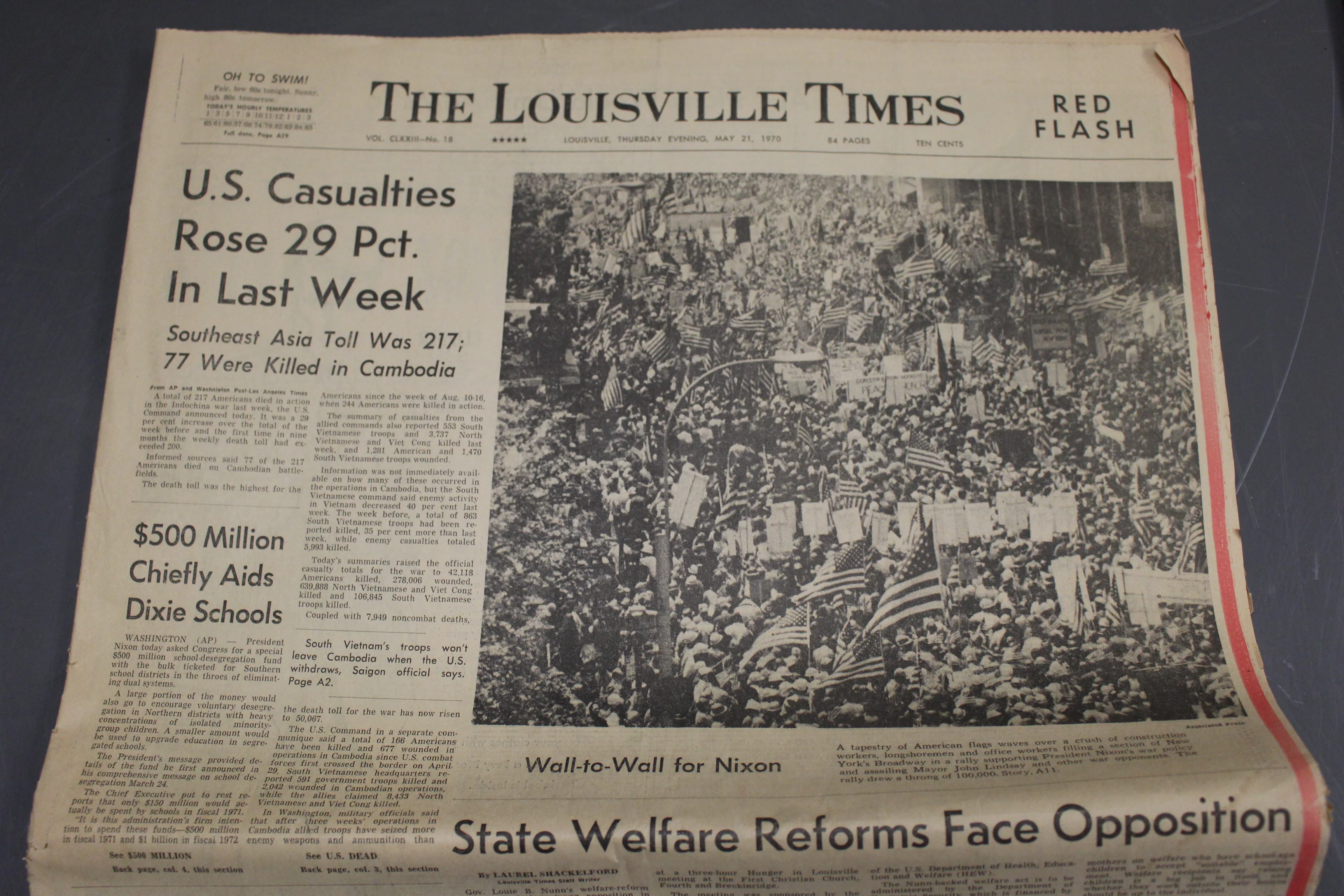 Louisville Times, May 21, 1970, Wall To Wall For Nixon - Image 5