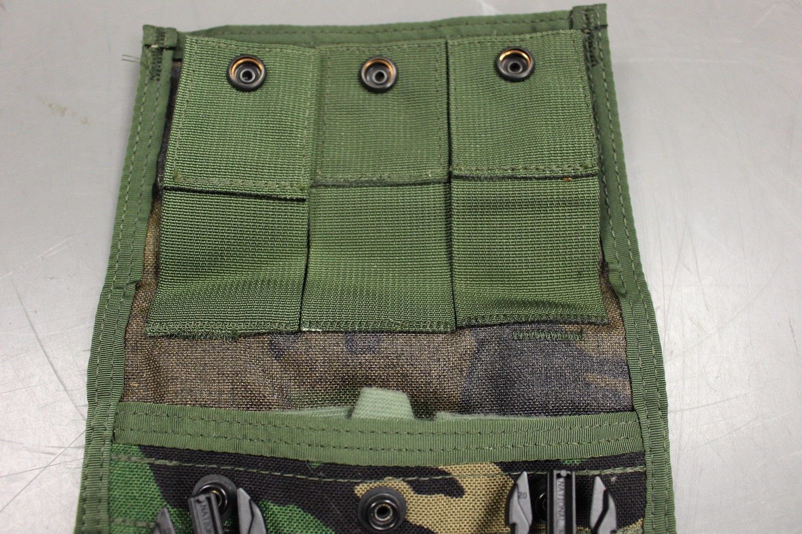 M81 Woodland Molle Triple 40mm Grenade Pouch - Used - Image 4
