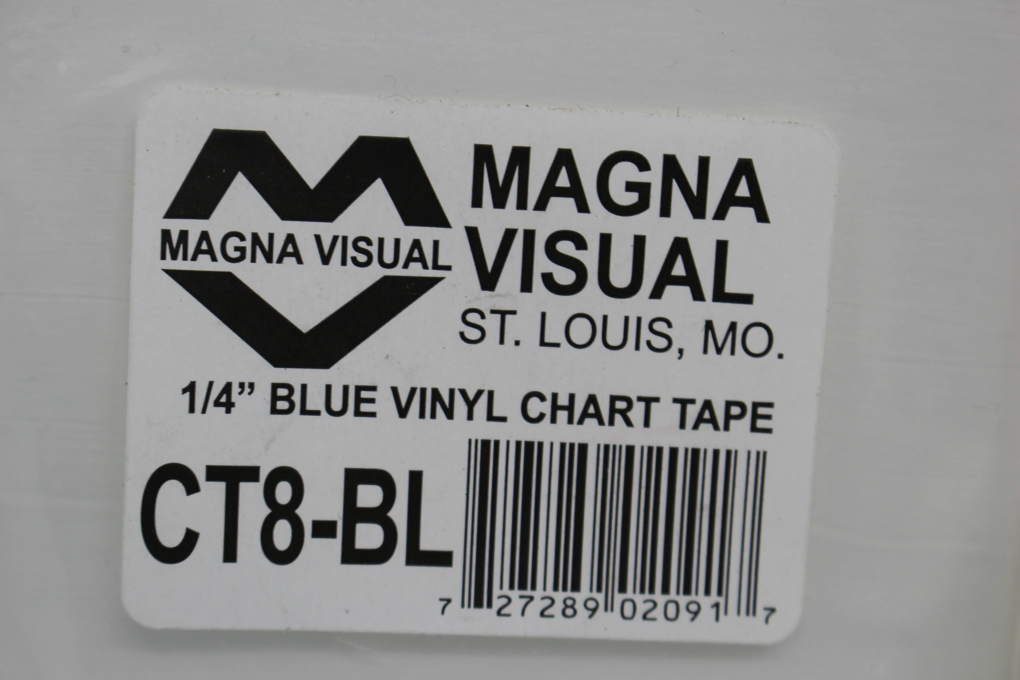Magna Visual CT8-BL Blue Vinyl Chart Tape, 1/4" x 27' - Image 3
