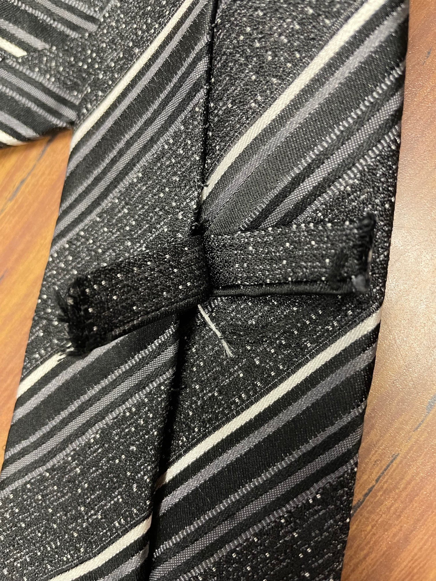 Marc Anthony Striped Silk Neck Tie - 57" Long - Used - Image 2