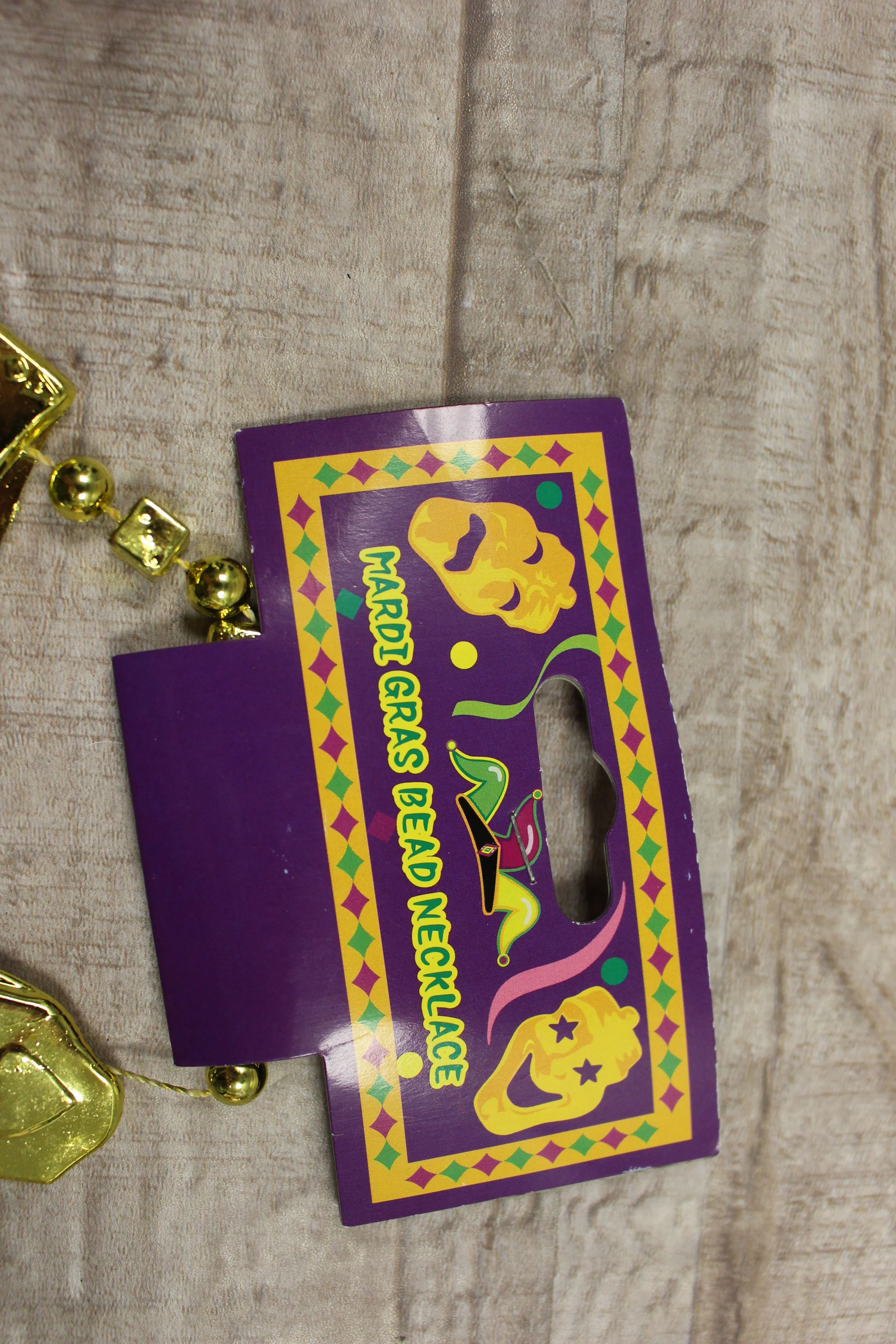 Mardi Gras Bead Necklace - Green - Cards - New - Image 2