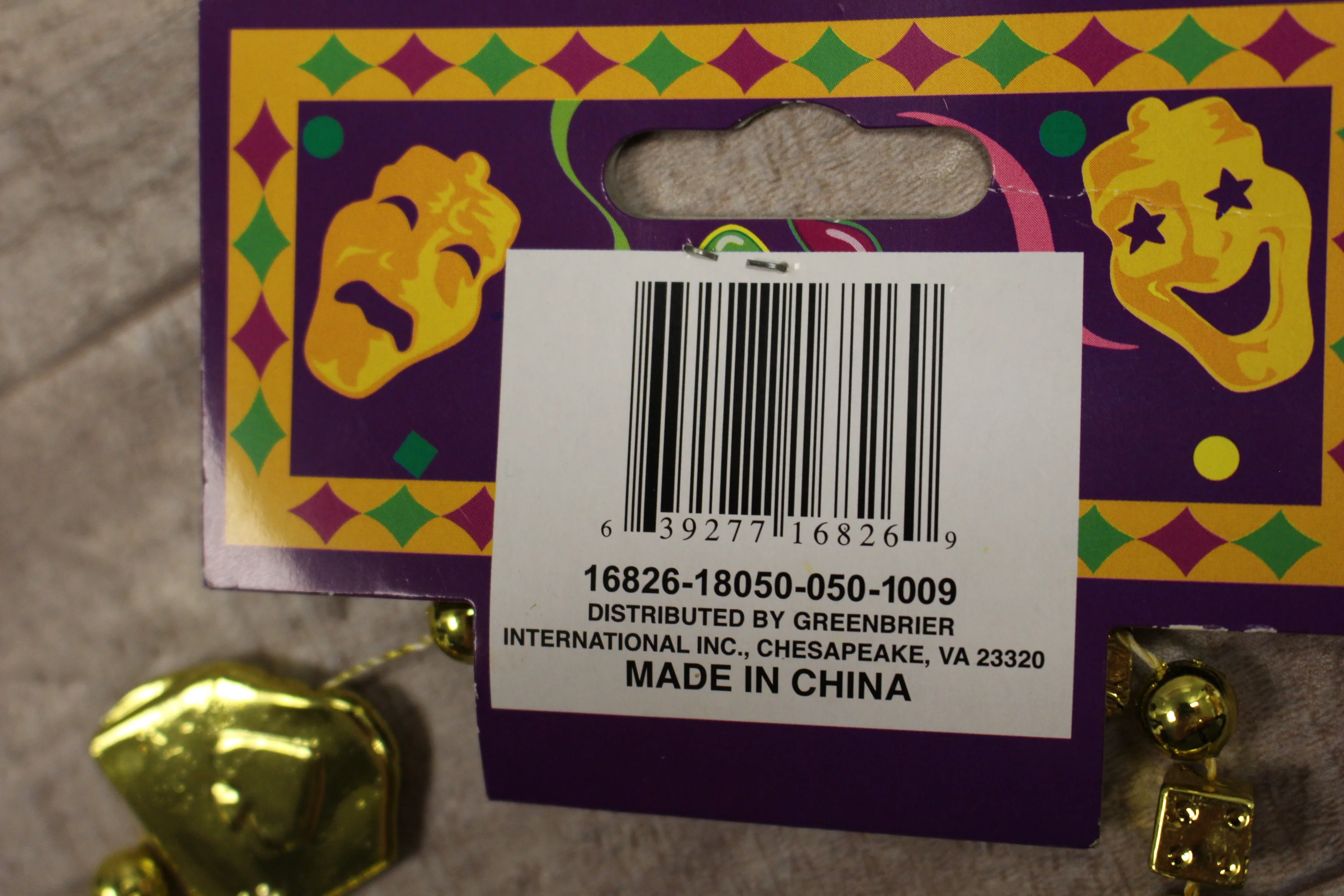 Mardi Gras Bead Necklace - Green - Cards - New - Image 3