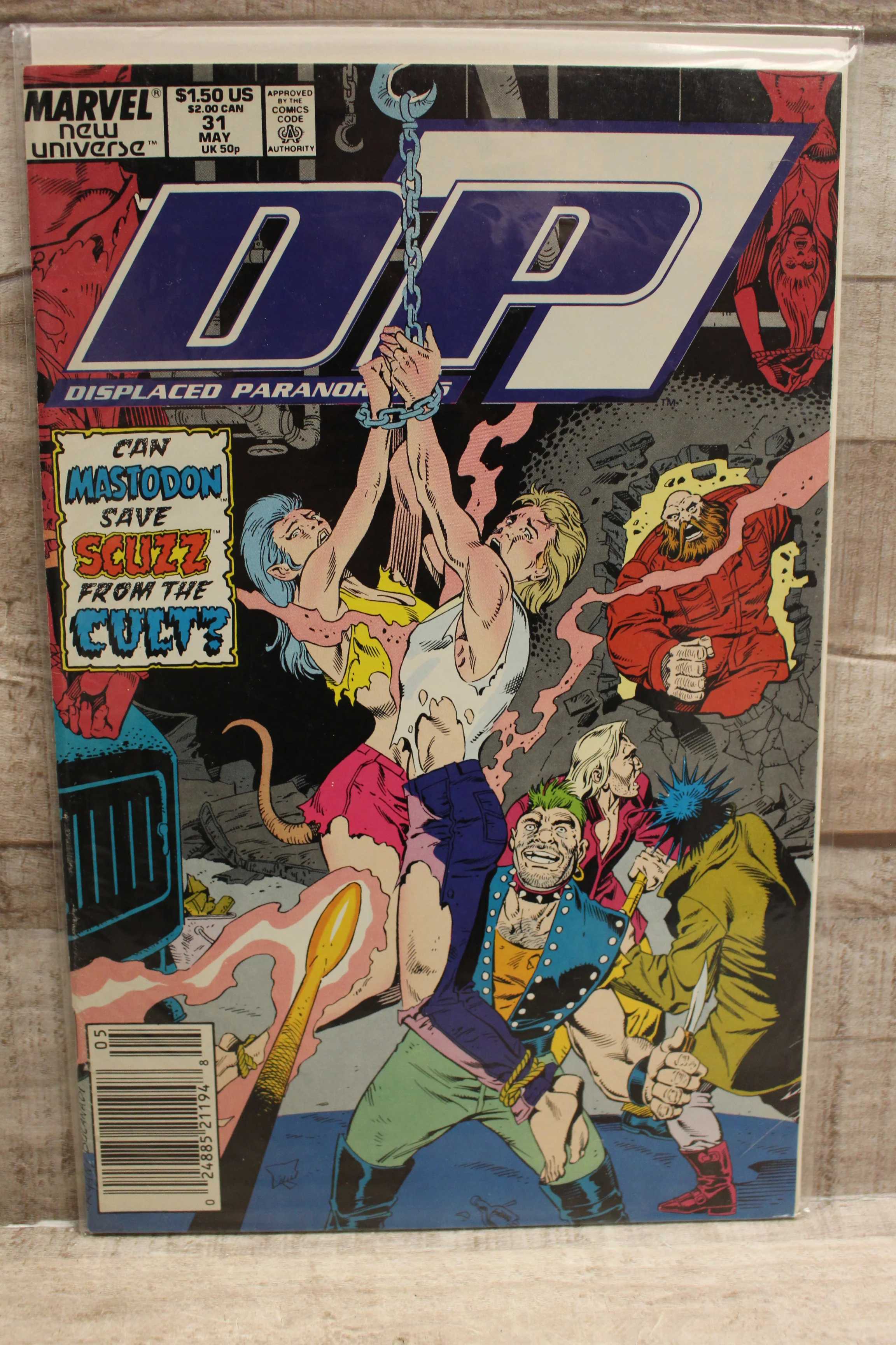 Marvel D.P. 7 #31 The Cult Displaced Paranormals 1989 Comic Book -Used