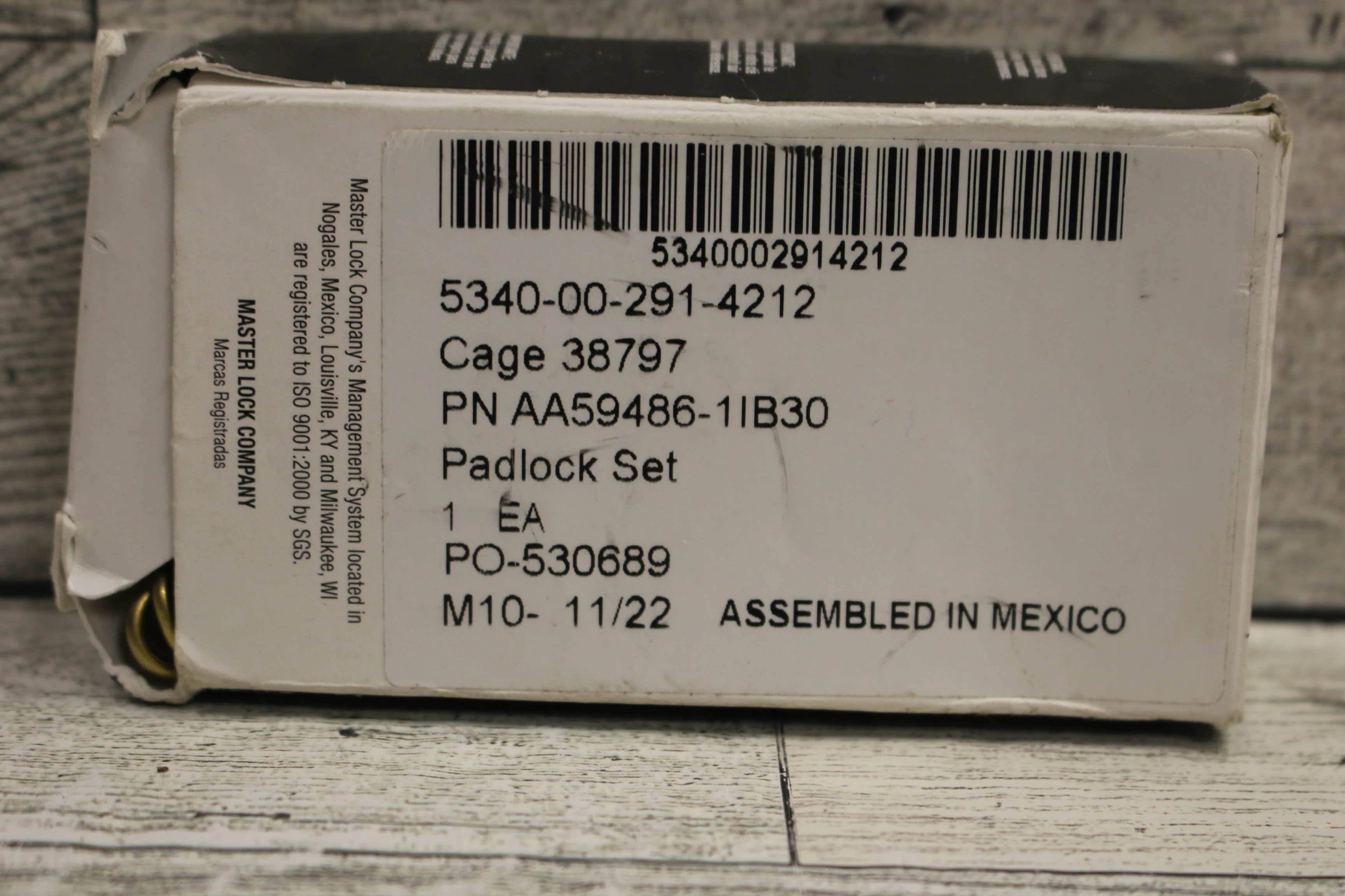 Master Lock Padlock Set - Brass - 5340-00-291-4212 - New - Image 3