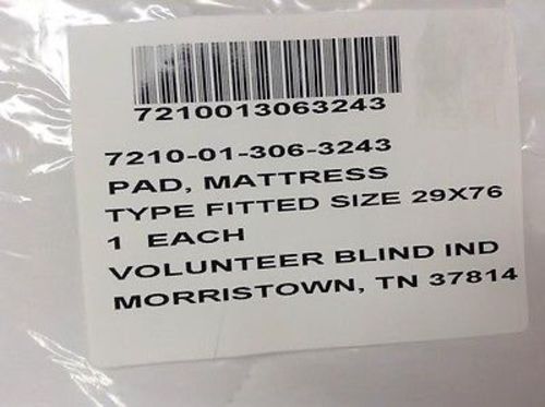 29" x 76" Mattress Pads - White - Polyester Cotton Blend -7210-01-306-3243 - New - Image 4