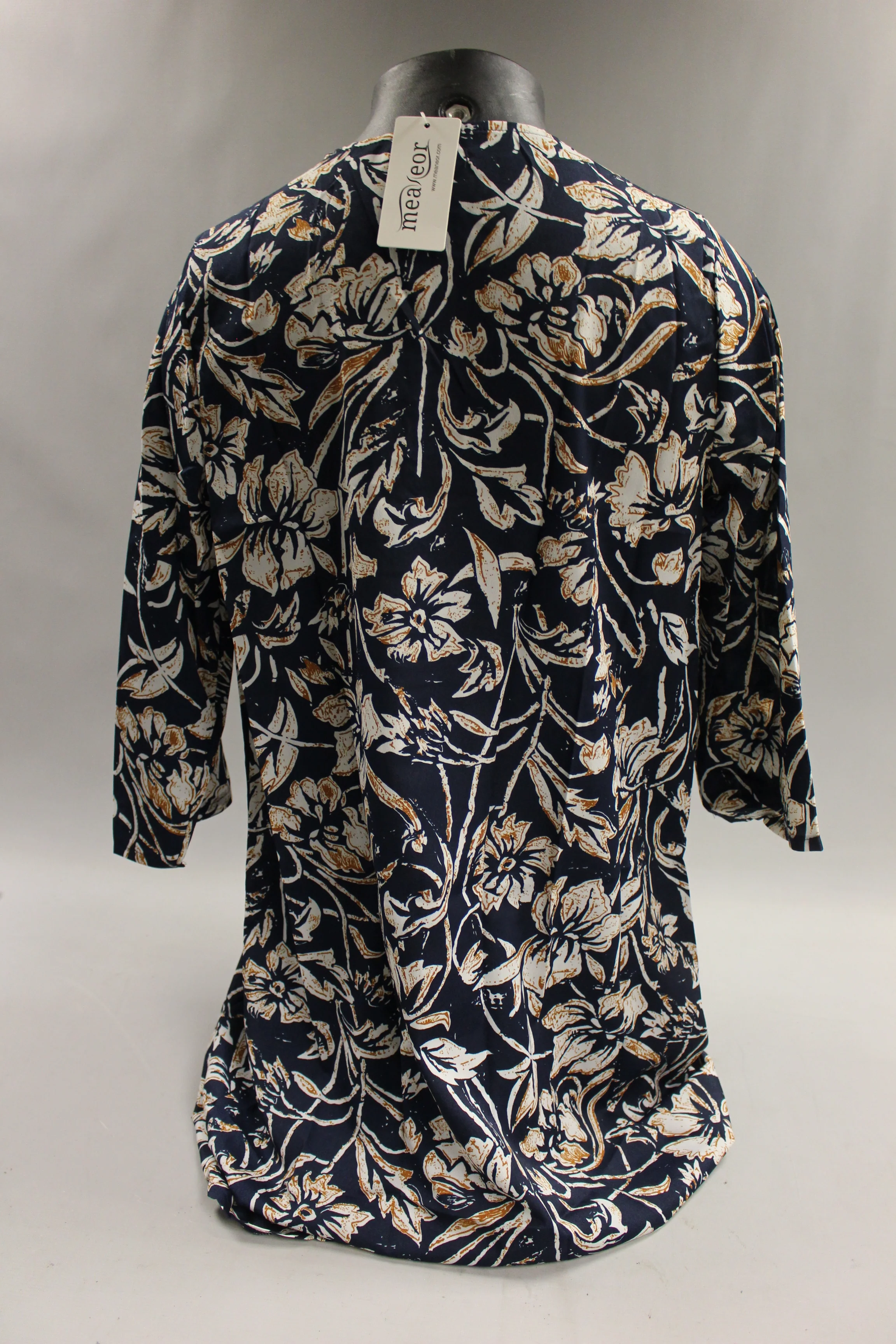 Meaneor Women's V Neck Floral Shift Dress - Size L XL M S - Floral - New - Image 2
