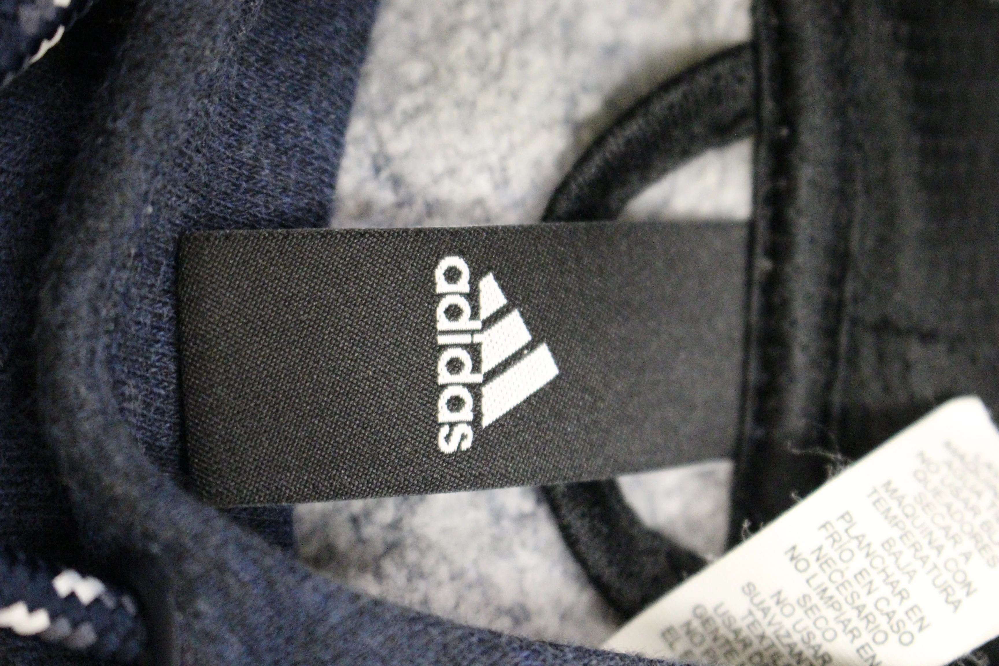 Men's Adidas Navy Blue Hooded Sweatshirt - Medium - Used - Image 6