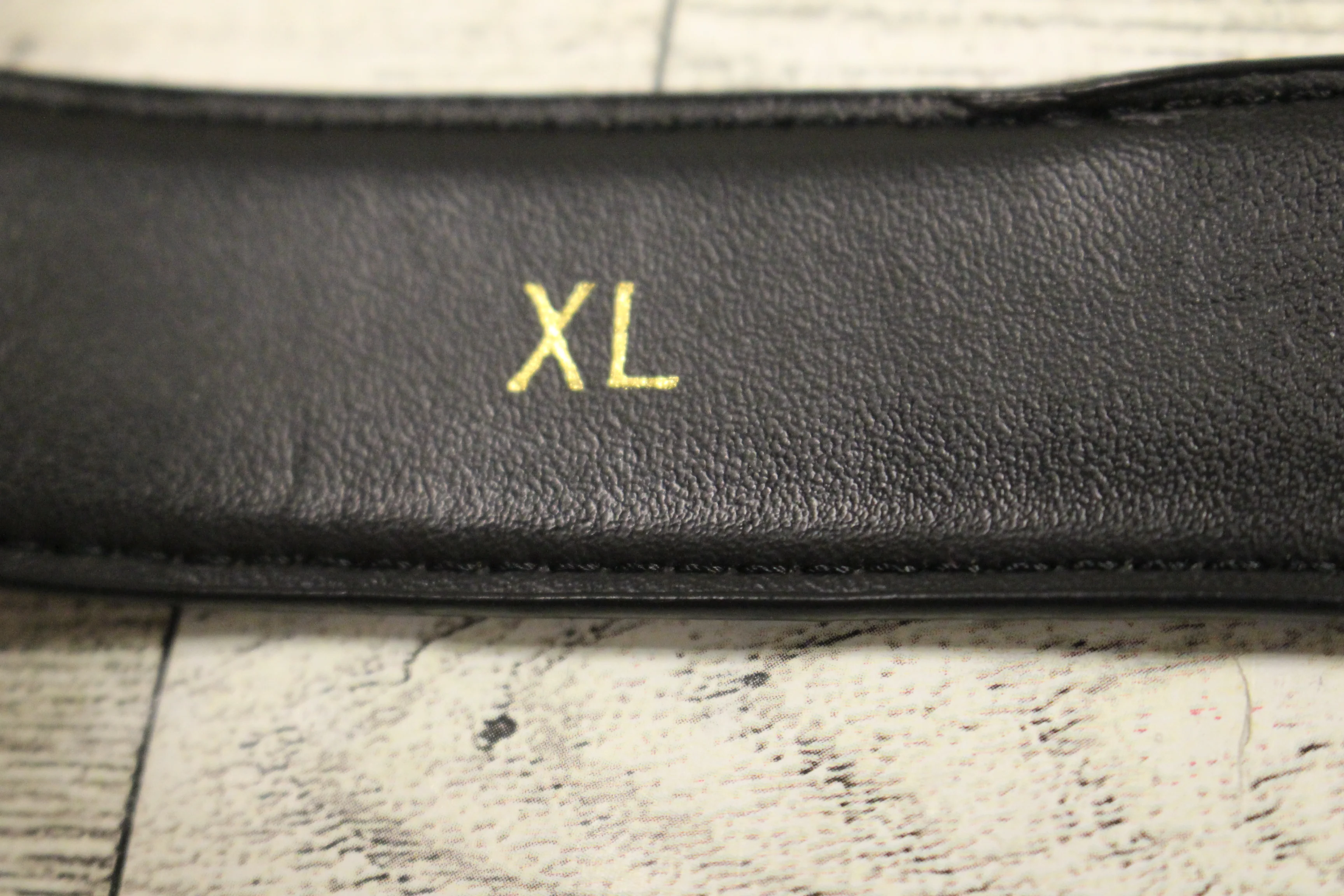 Men's Black Rachet Leather Belt - Size: XL - New - Image 5
