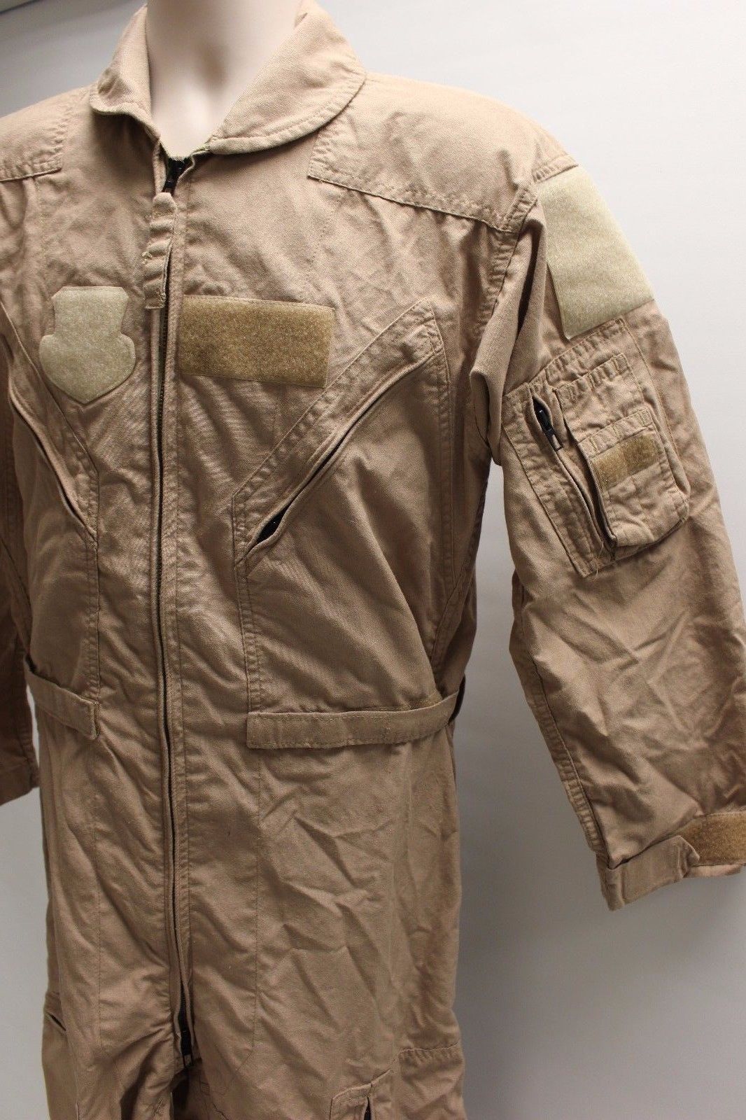 Men's Tan Summer Flyers Coveralls CWU - 27/P - 42L - 8415-01-452-4967 - Used - Image 2