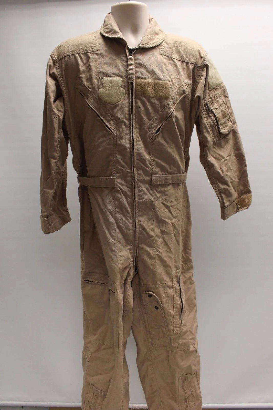 Men's Tan Summer Flyers Coveralls CWU-27/P - Size: 36R - 8415-01-452-4783 - Used