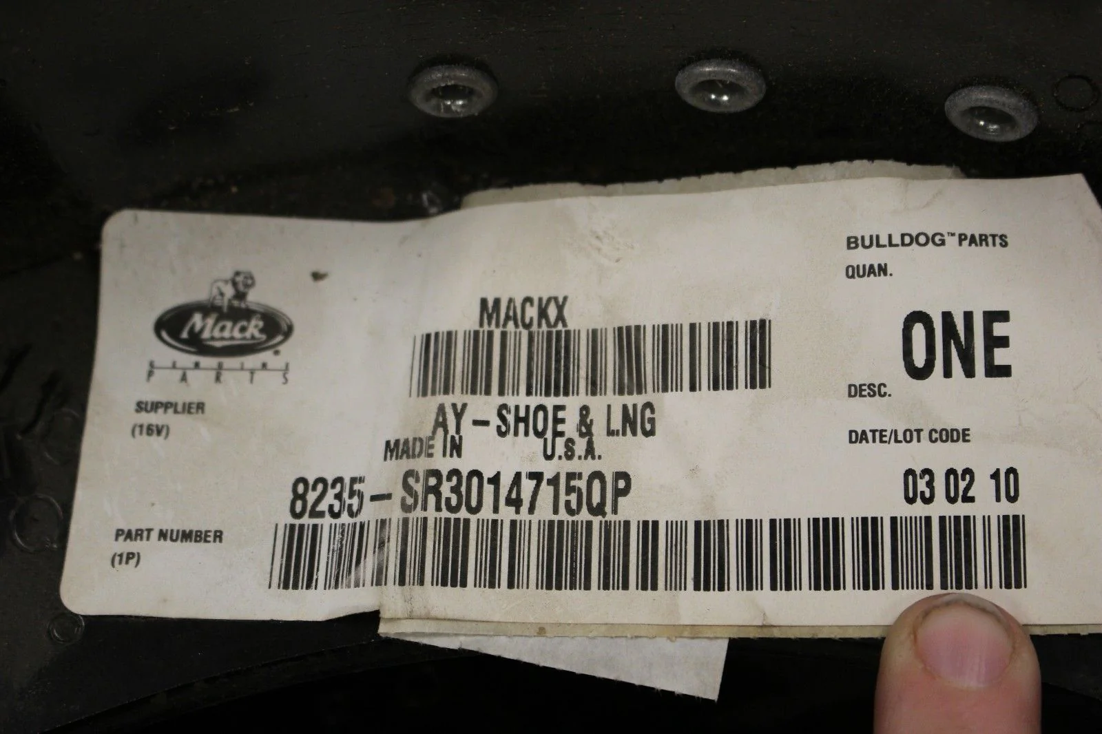 Meritor Brake Shoe SR3014715QP, 2530-01-519-9148, New - Image 3