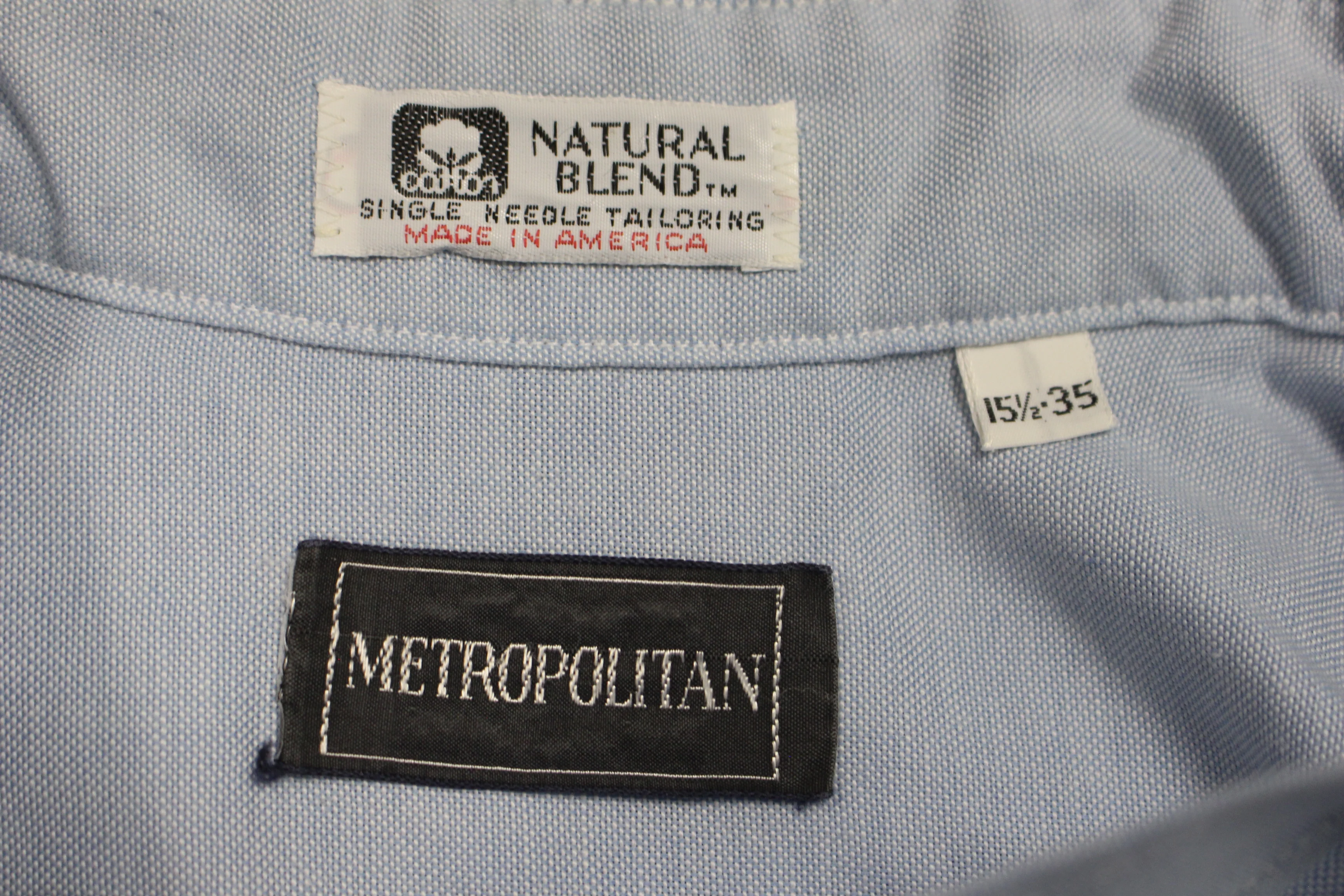 Metropolitan Men's Long Sleeve Shirt - Size15-1/2 - 35 - Light Blue - Used - Image 3