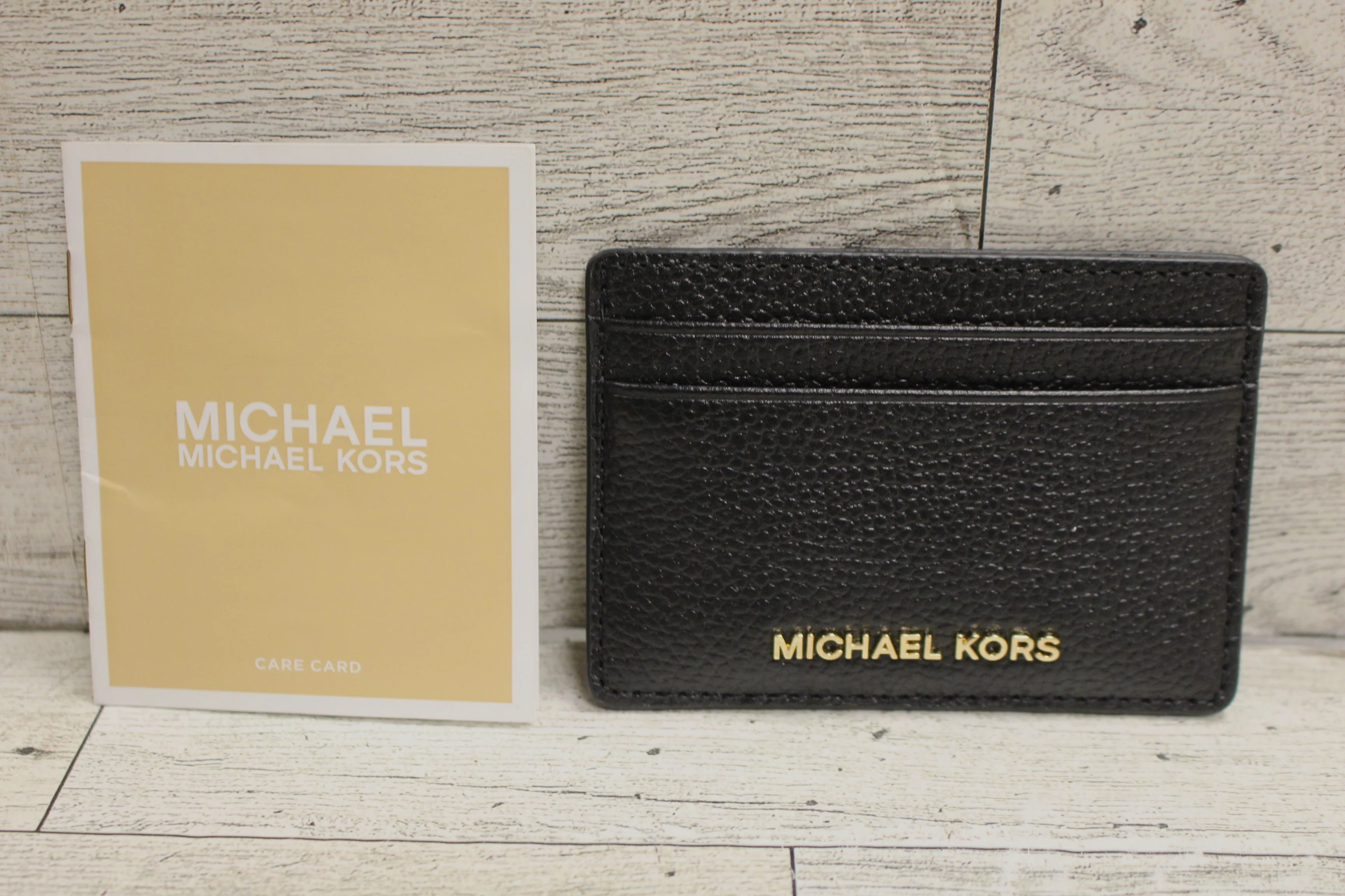 Michael Kors Jet Set Card Holder - Black - New