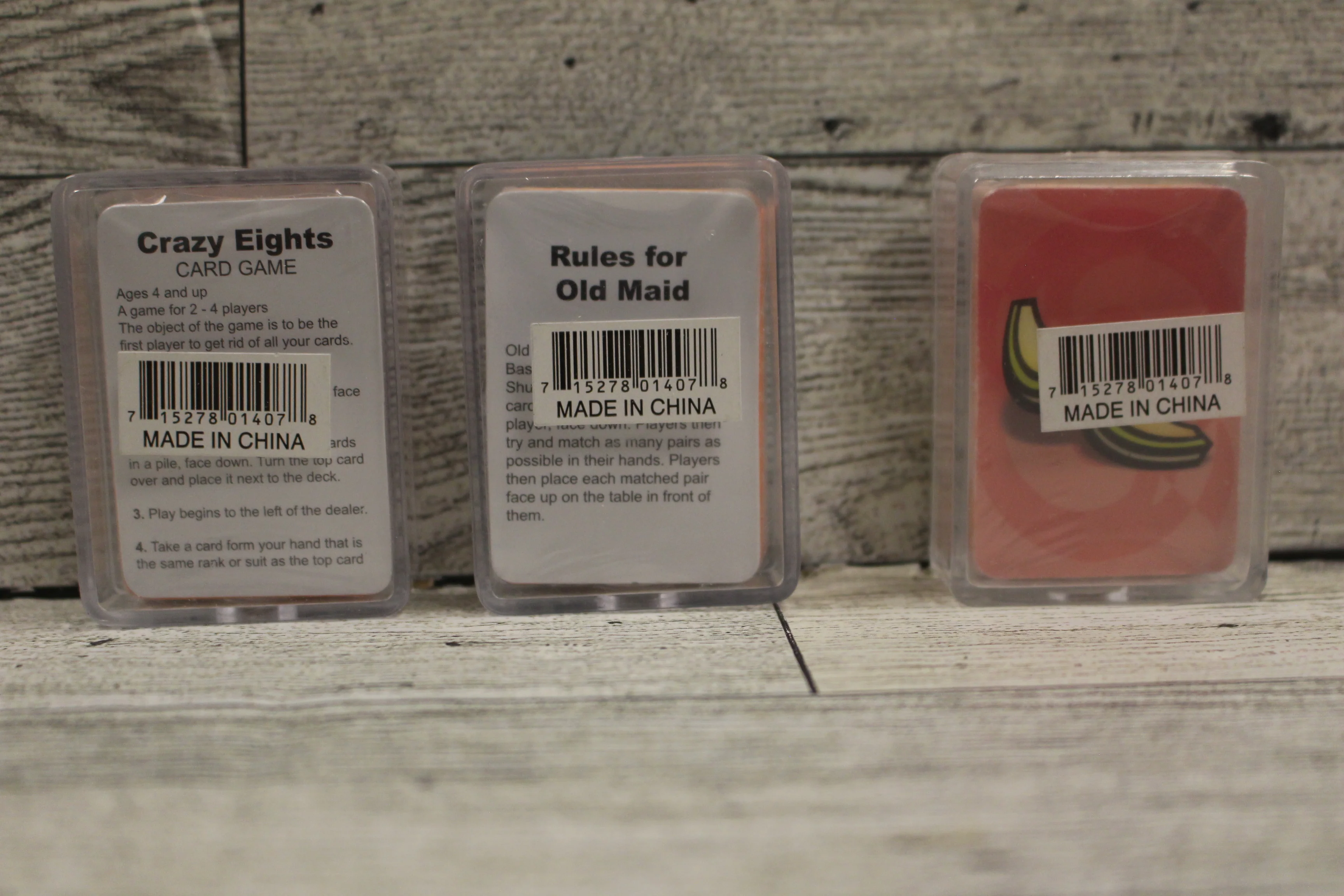Minature Mini Card Games in Case - Choose Crazy Eights, Memory Match, Old Maid - Image 2