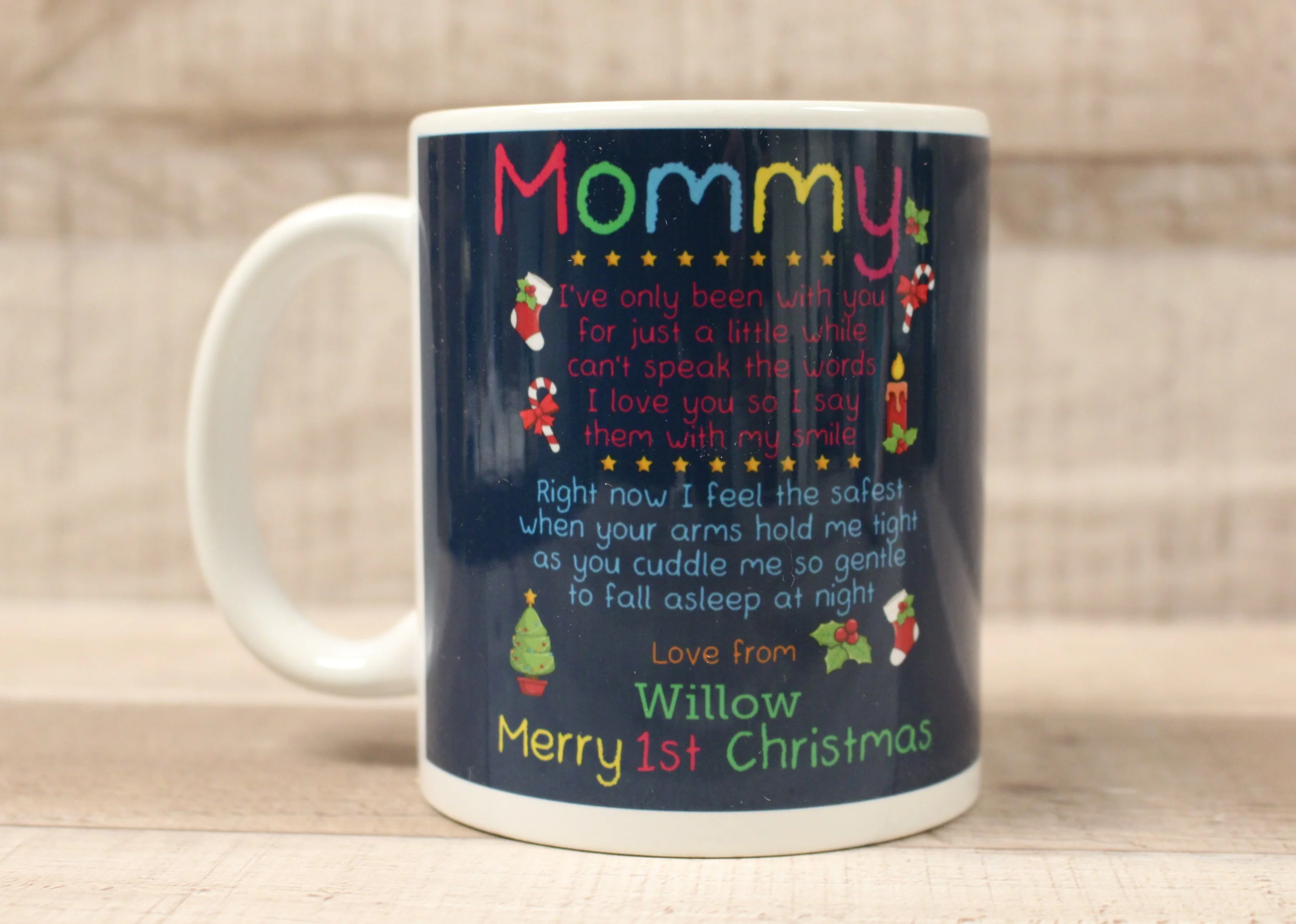Mommy I've Only Been With You For Just A Little While Coffee Cup - 1st Christmas - Image 10