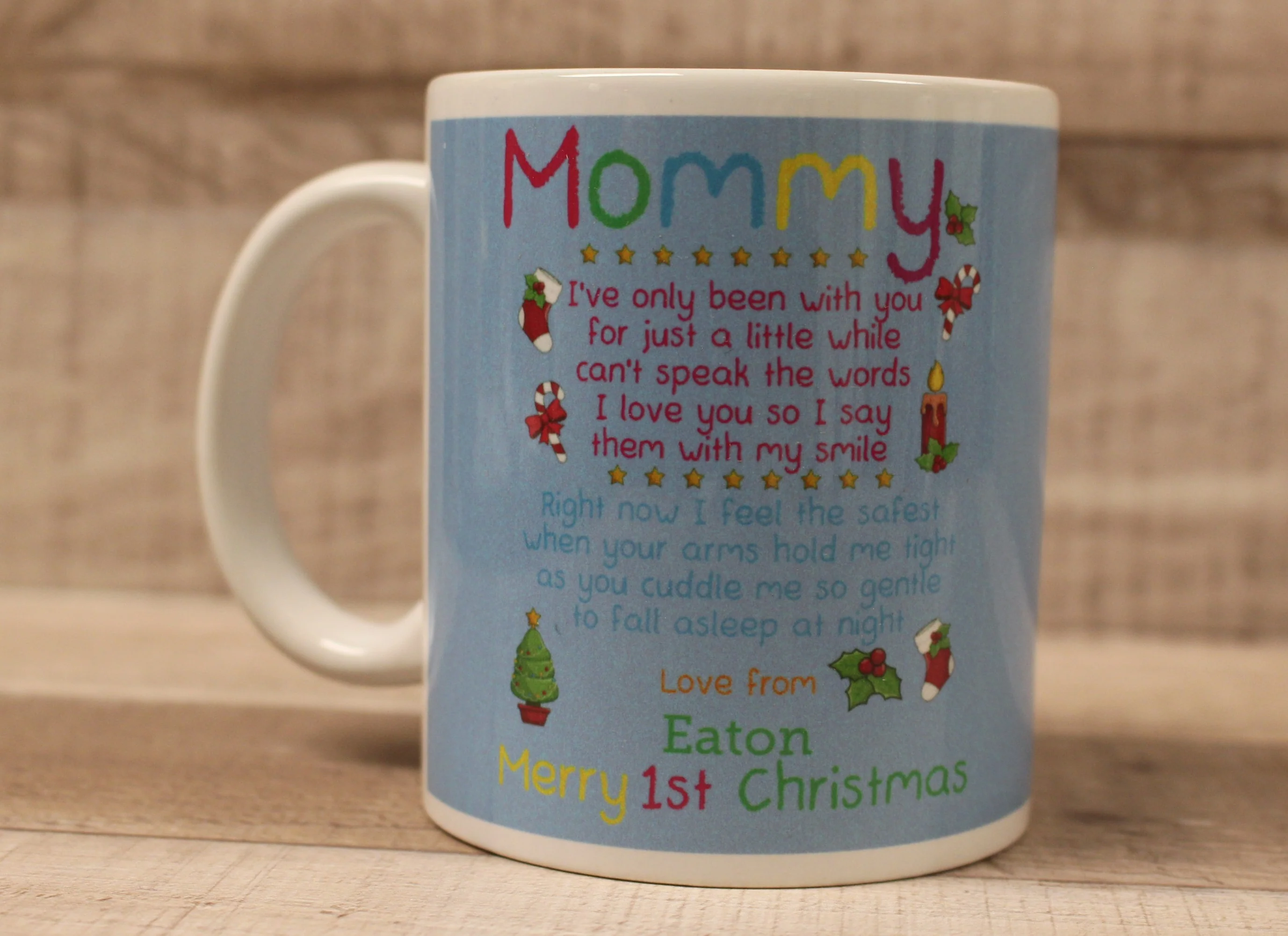 Mommy I've Only Been With You For Just A Little While Coffee Cup - 1st Christmas - Image 5