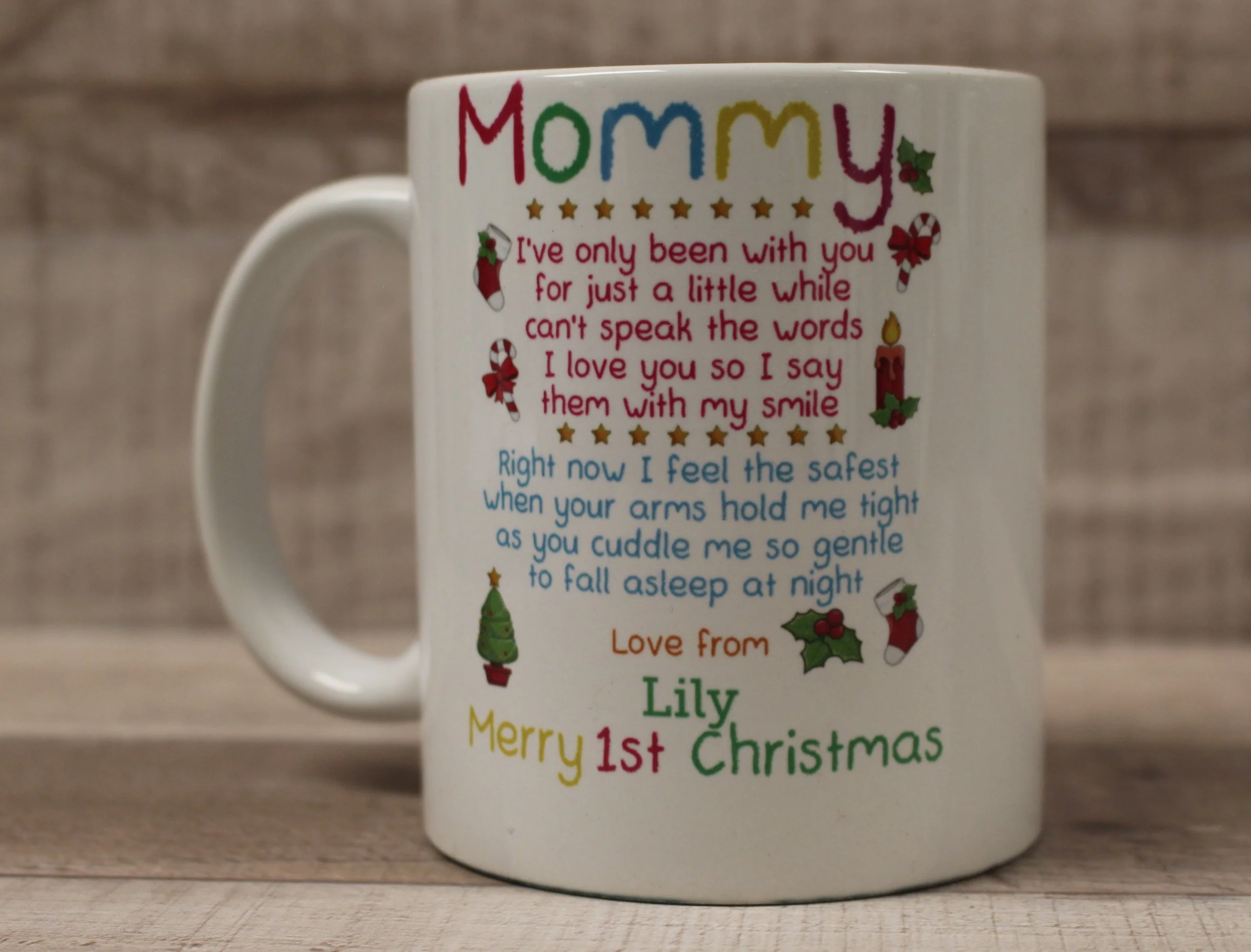 Mommy I've Only Been With You For Just A Little While Coffee Cup - 1st Christmas - Image 7