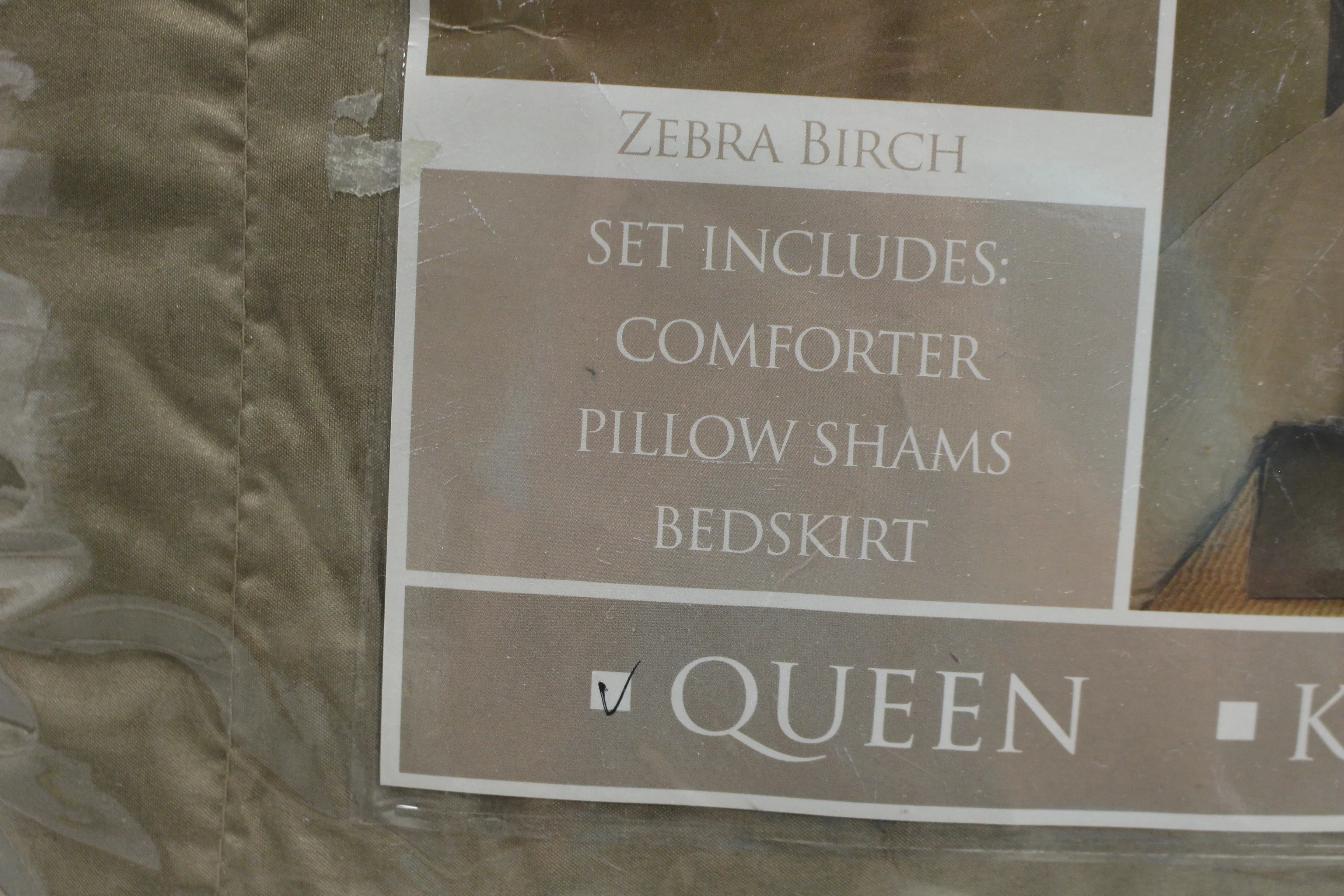 Morgan 4 Pc. Embossed Microfiber Comforter Set - Queen - Zebra Birch - New - Image 4