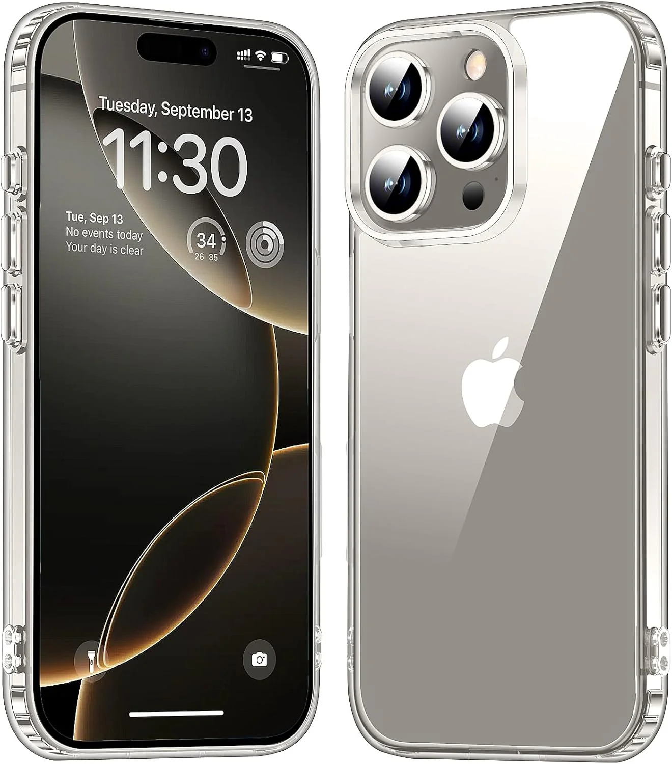 MOZOTER for iPhone 16 Pro Case - Clear - Shockproof - Slim - New