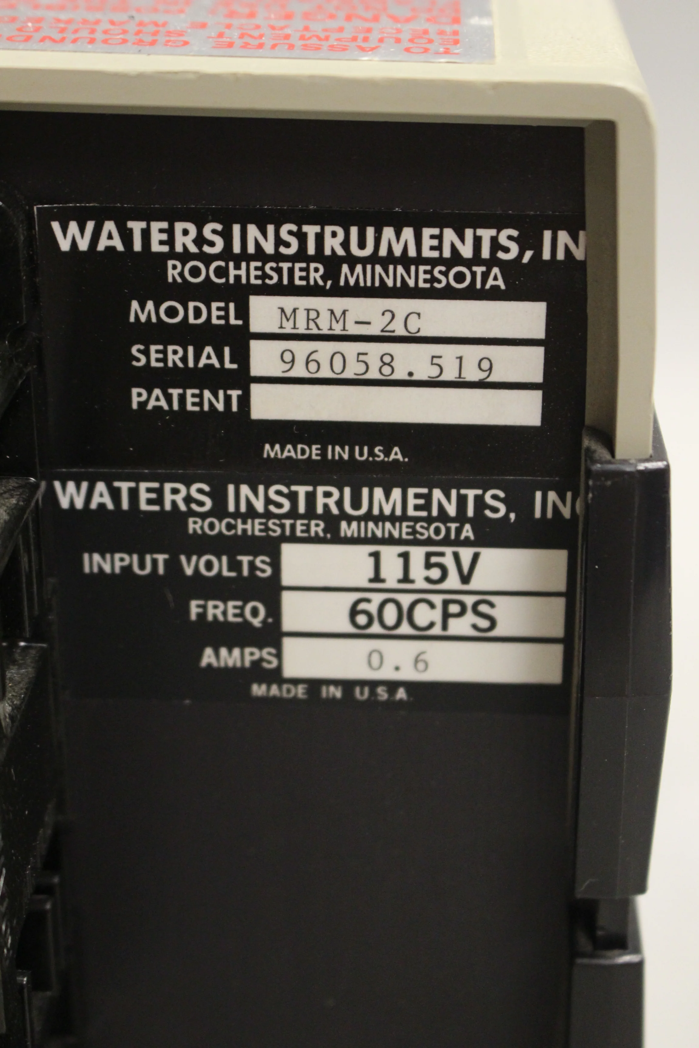 MRM-2 Oxygen Consumption Monitor - Model MRM-2C - Used - Image 7