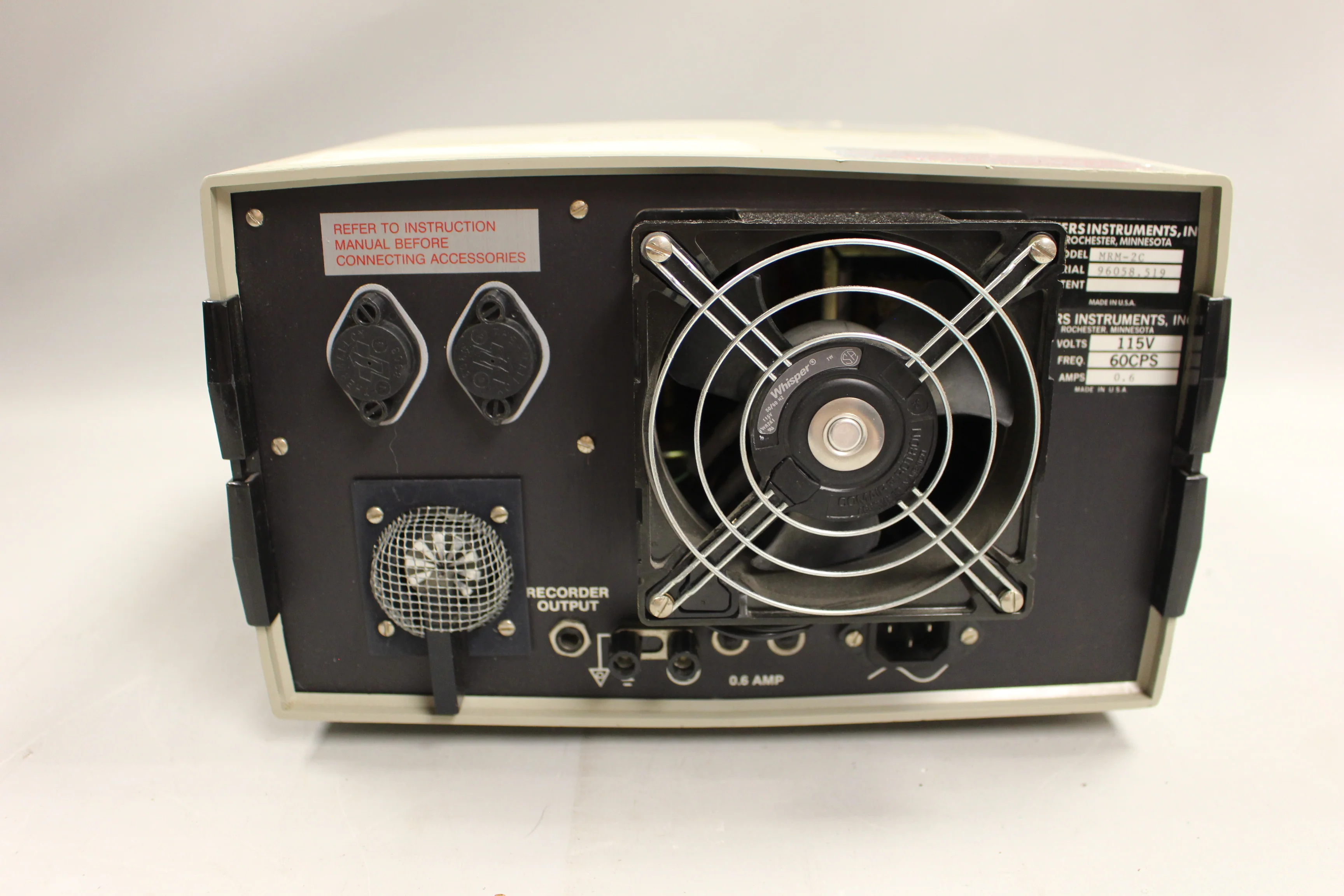MRM-2 Oxygen Consumption Monitor - Model MRM-2C - Used - Image 9