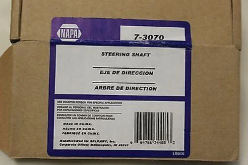 NAPA Steering Shaft, P/N 7-3070, NEW! - Image 3