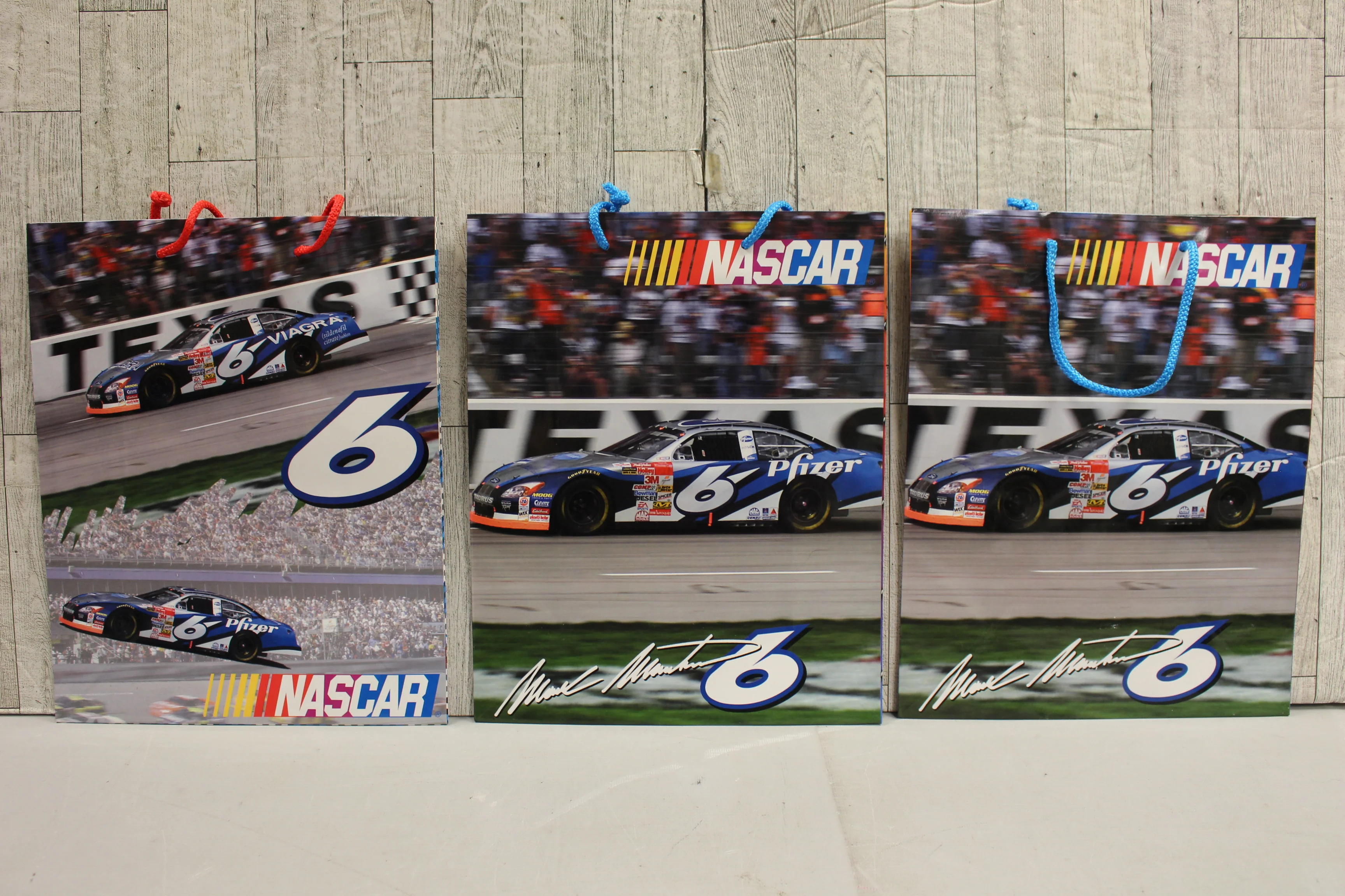 Nascar Mark Martin Gift Bag - Set of 3 - 12" x 9" x 4" - New