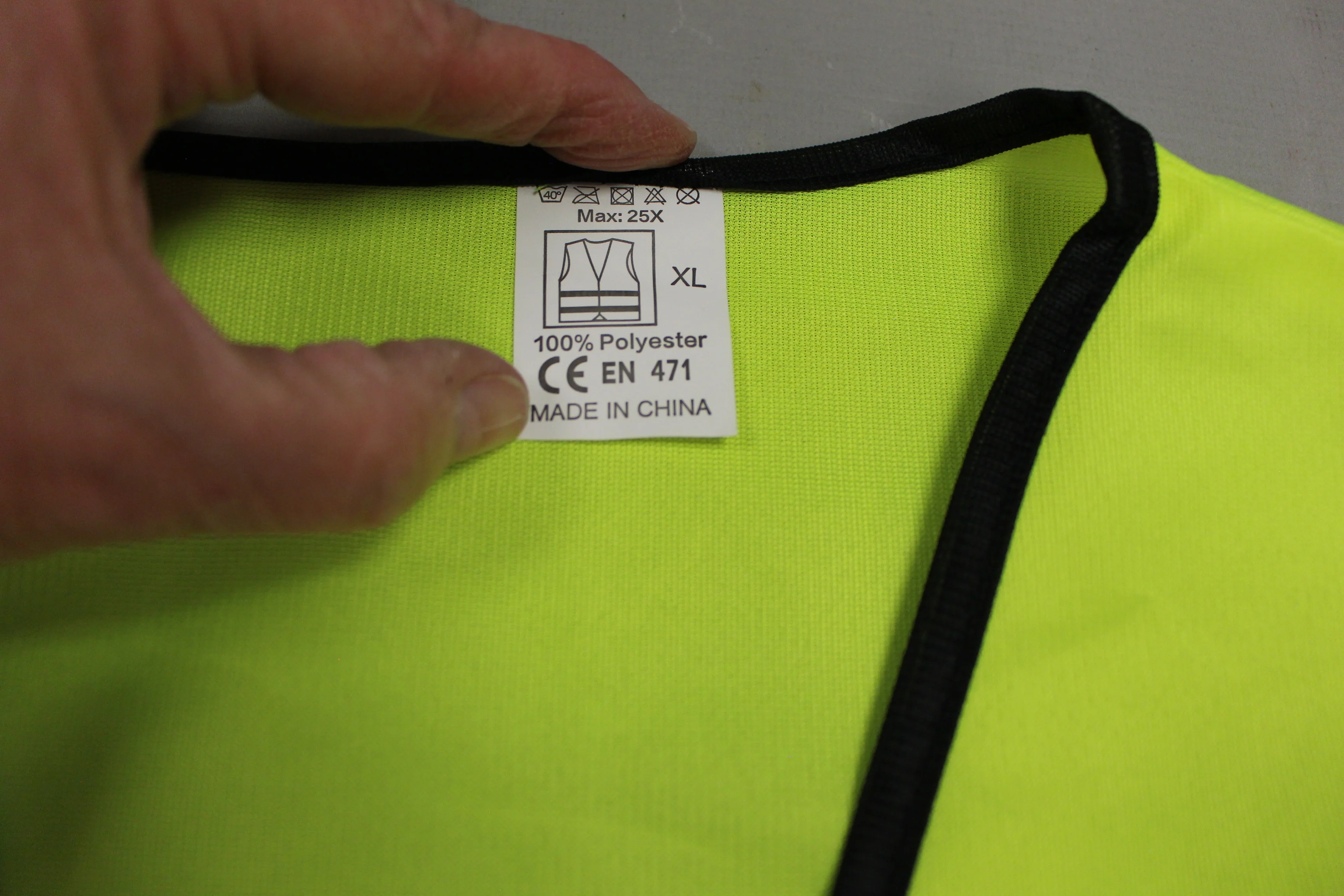 Neon Lime Green Safety Vest - Size: XL - New - Image 7