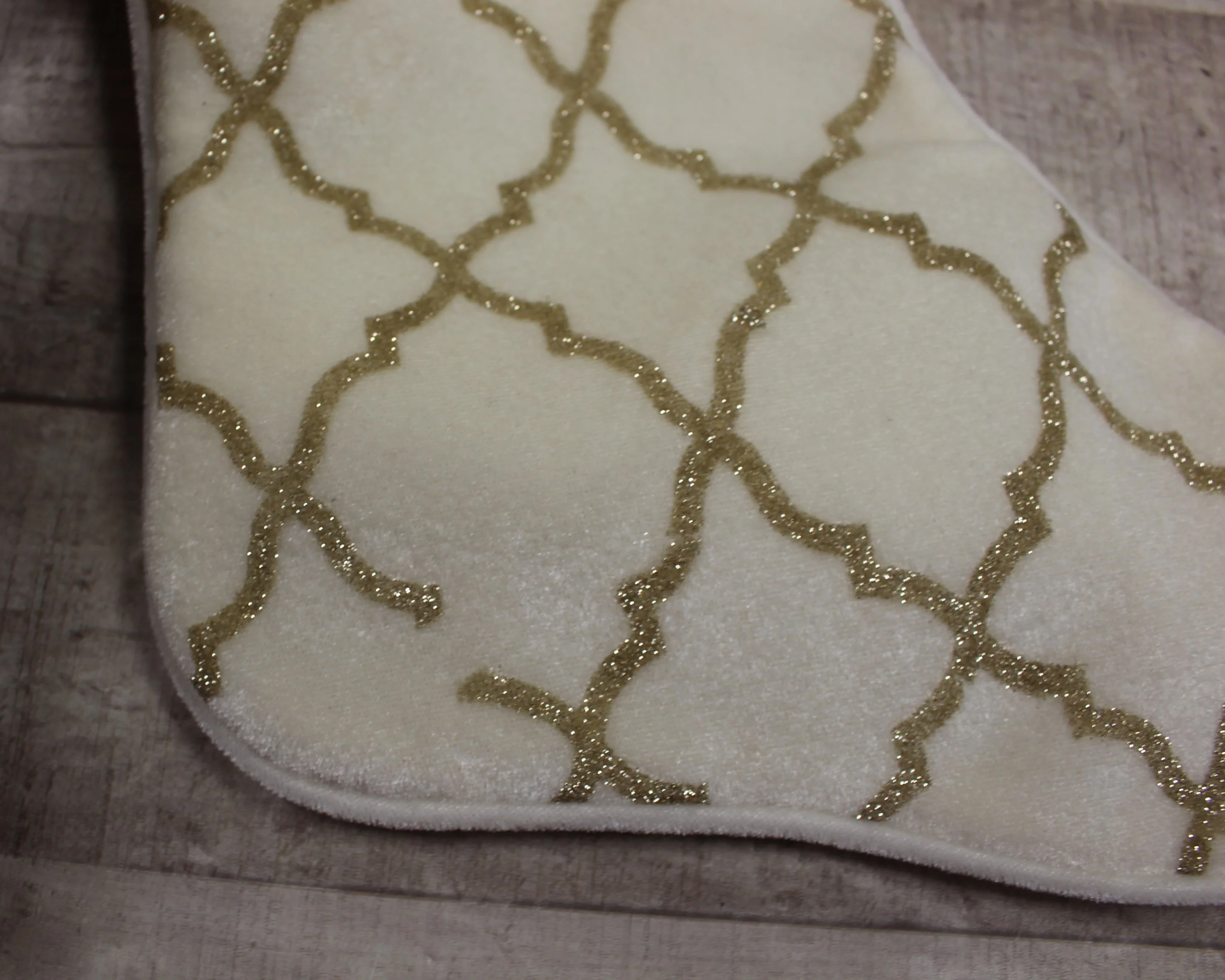 New Traditions White with Gold Christmas Stocking - 20" Long - Used - Image 4