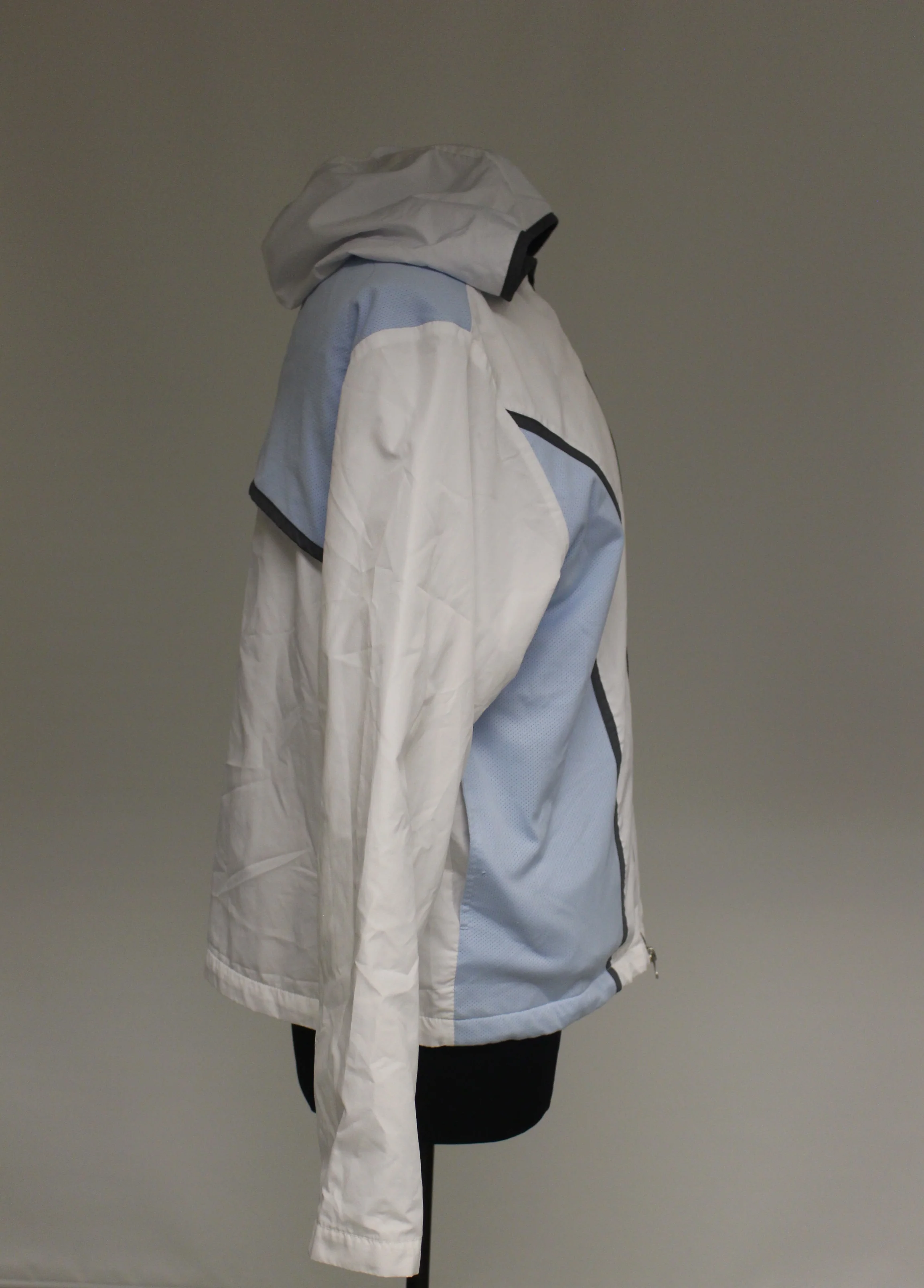 NIKE Womens Zip Up Jacket, Large (12 - 14), White/Blue - Image 2
