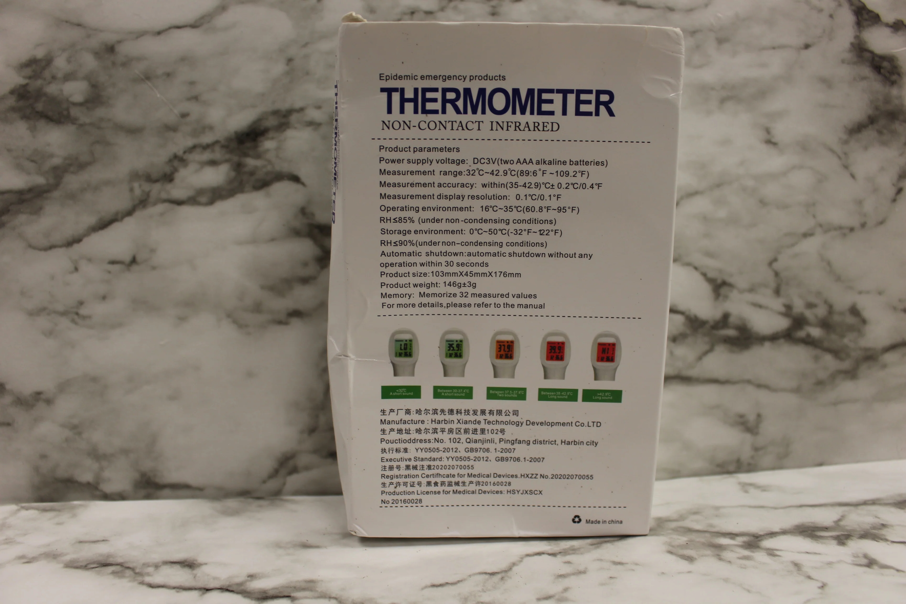 Non-Contact Thermometer No Touch Touchless Thermometer -White -New - Image 2