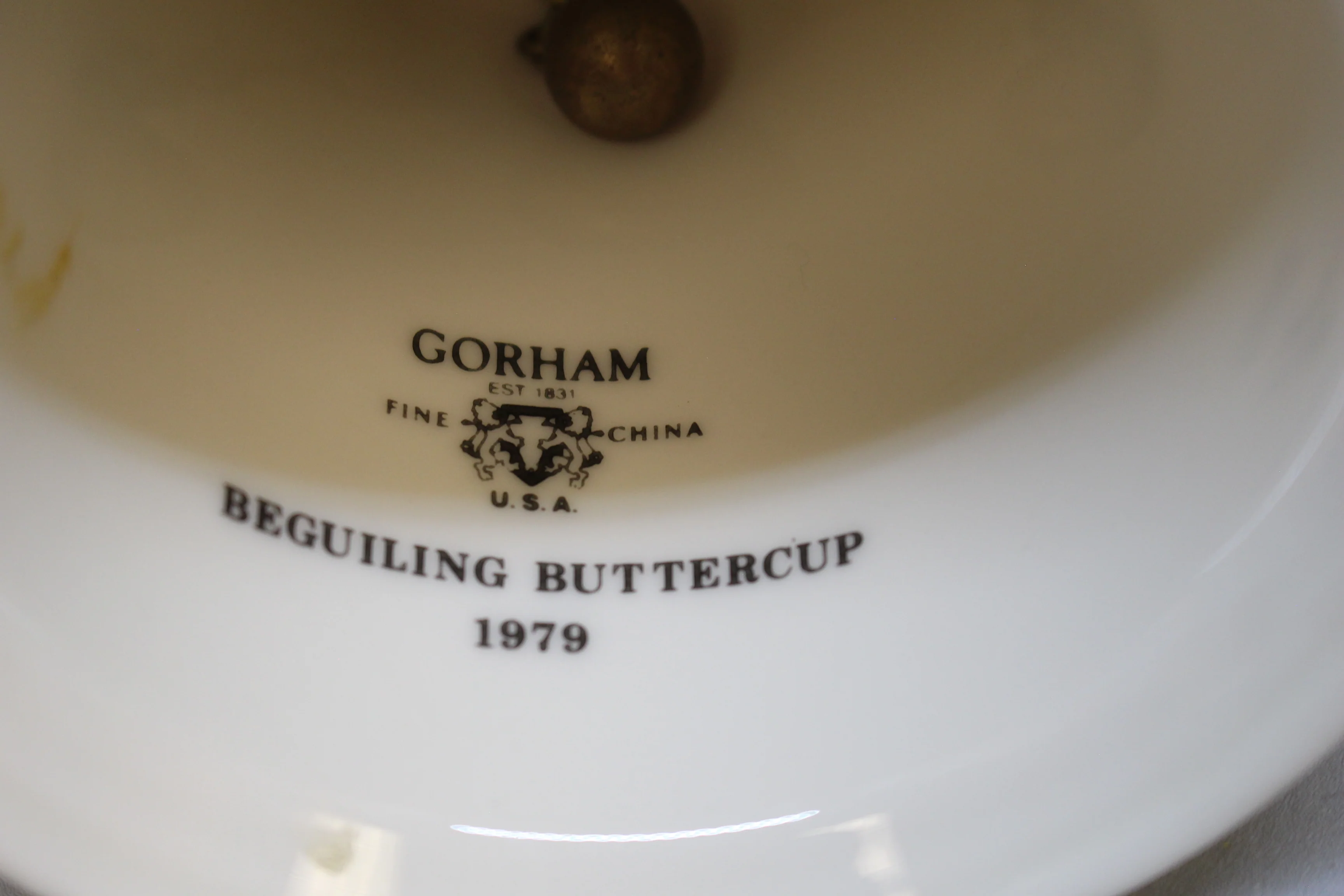 Norman Rockwell 9" "Beguiling Buttercup" Wooden Handle Bell - Gorham - 9" - Used - Image 5