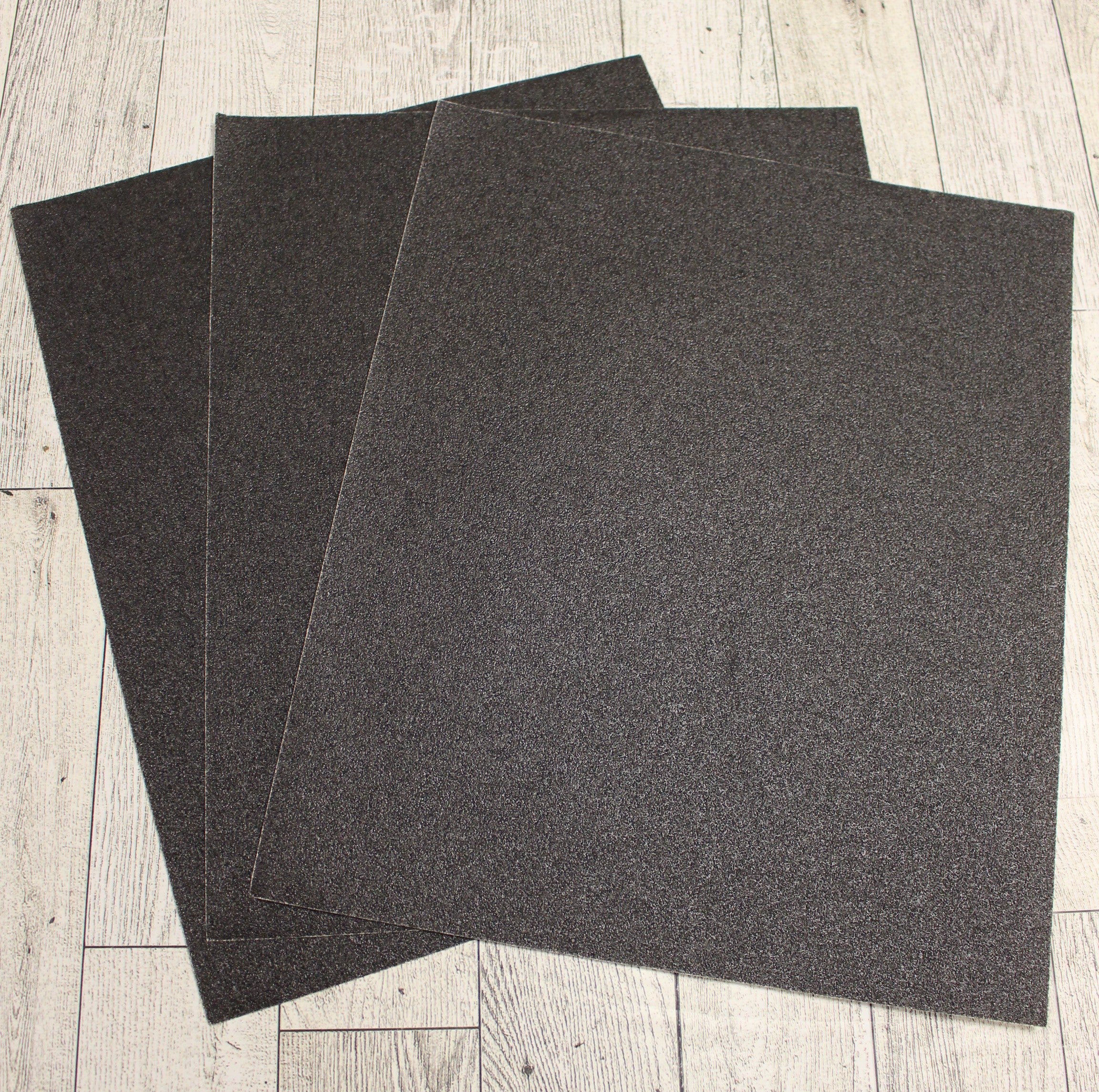 Norton Emery Sanding Sheets - Pack of 3 - 11" x 9" - Medium Grade - J Weighted