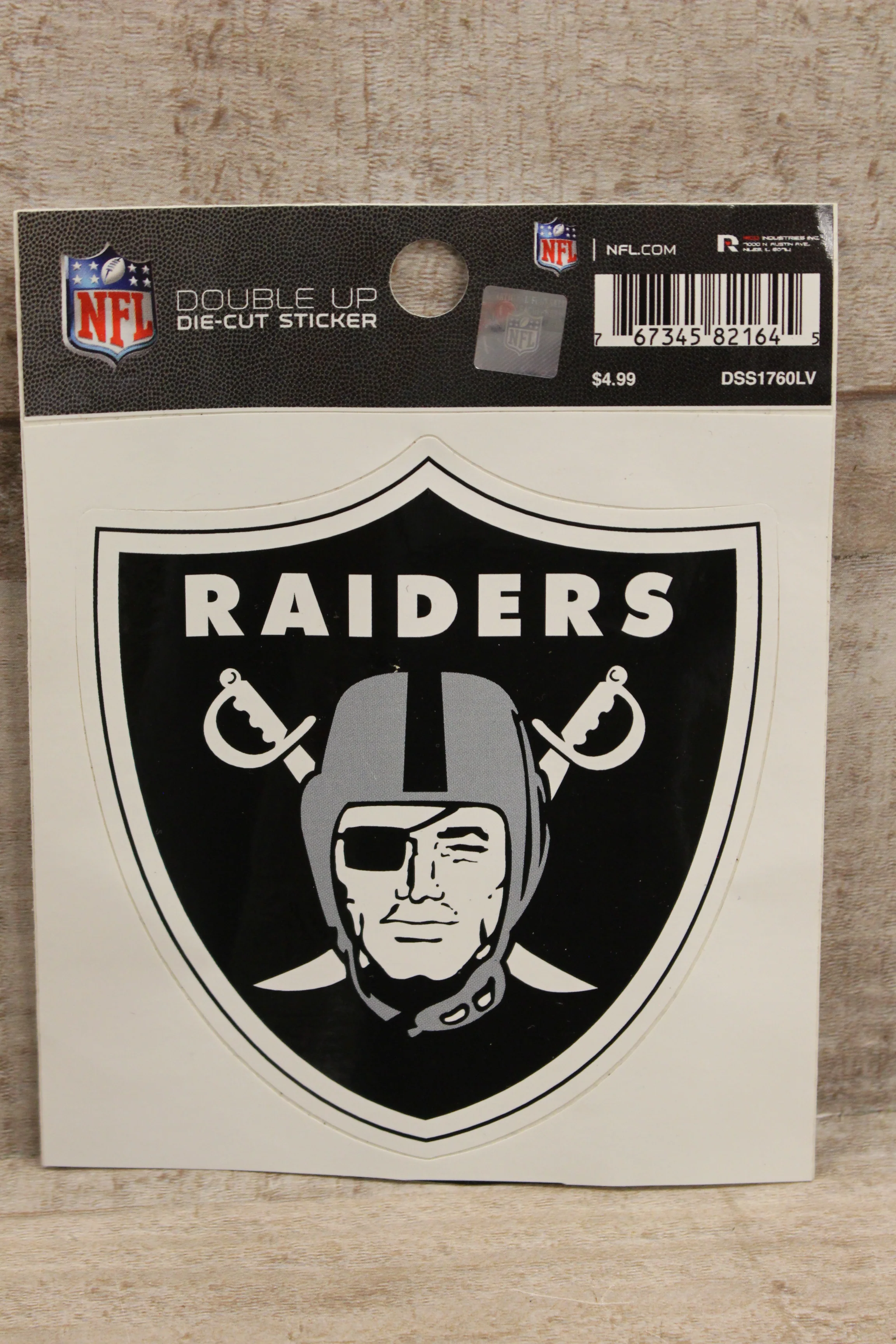 Oakland Raiders NFL Double up Vinyl Decals -New