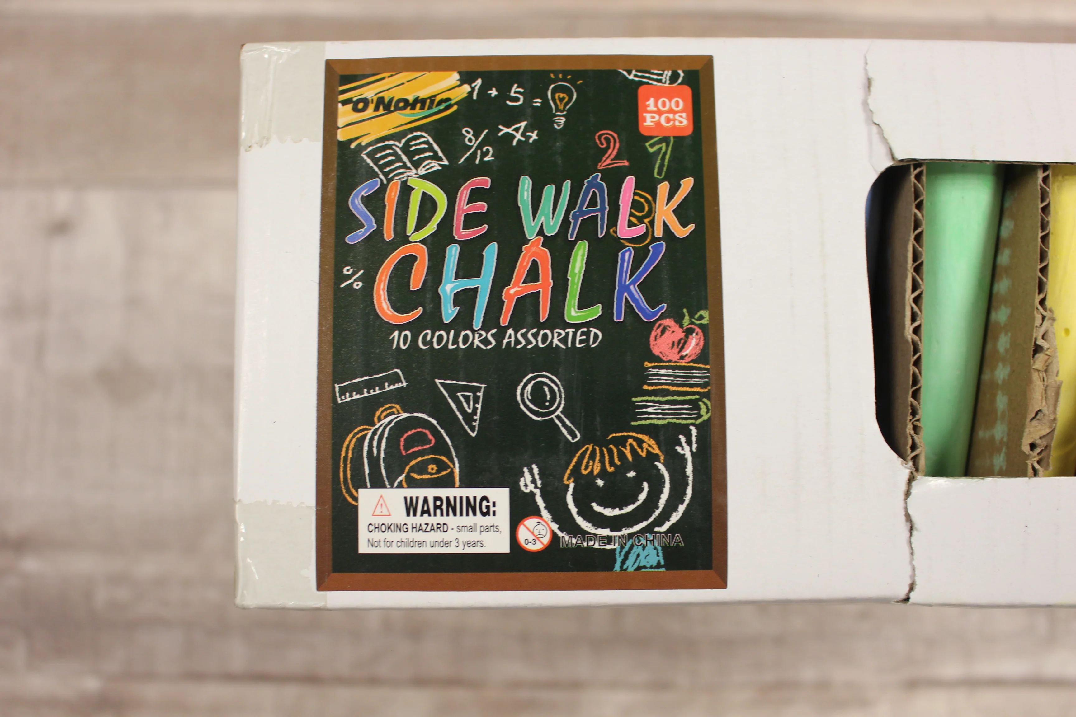 O'Nohio Side Walk Chalk 100 Pieces -Multi color -New - Image 2