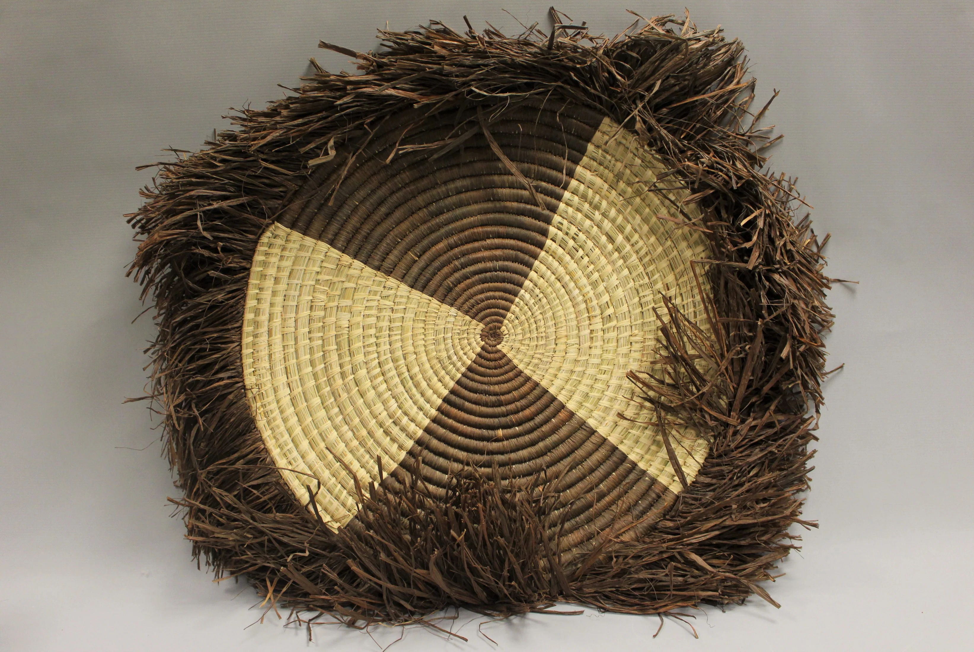 Opalhouse 20" x 1.5" Brown Fringed Wall Art Woven Plate - New